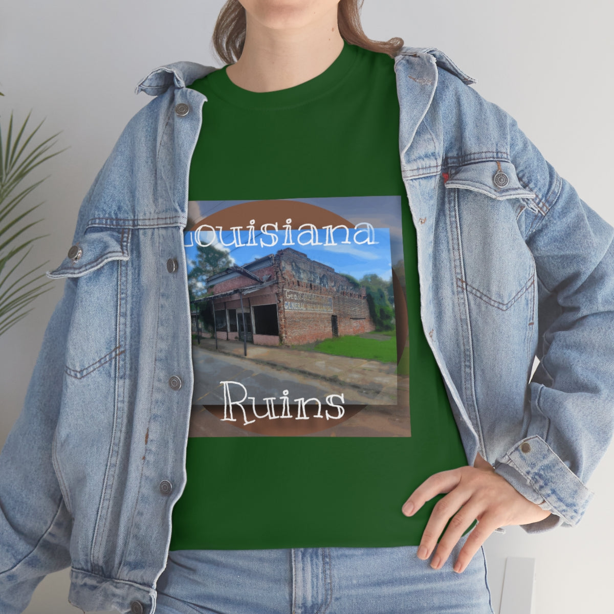 Unisex Louisiana Ruins Heavy Cotton Tee