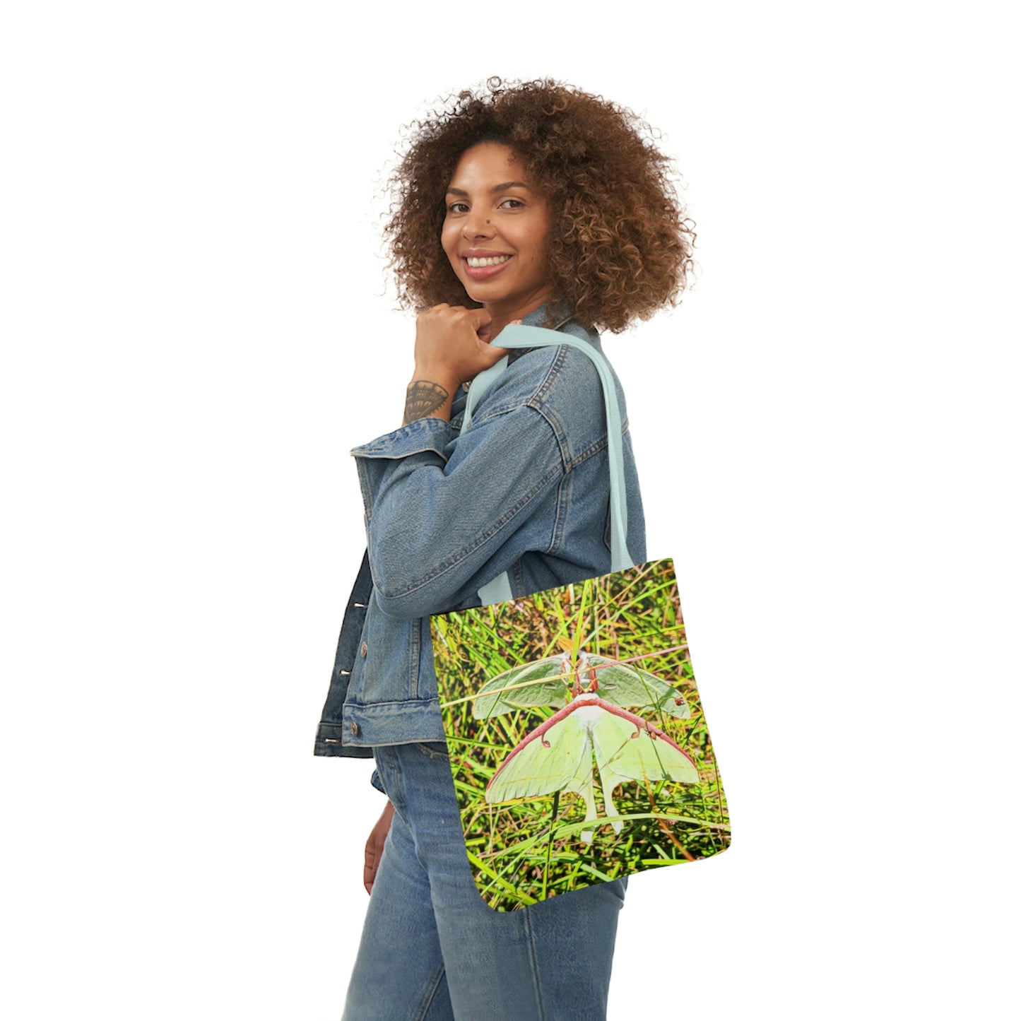 Luna Moths Polyester Canvas Tote Bag