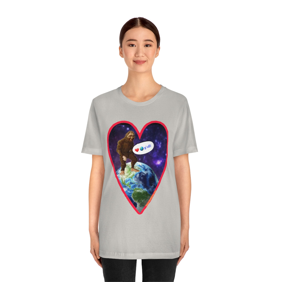 Love The Earth Y'all Bigfoot Jersey Tee