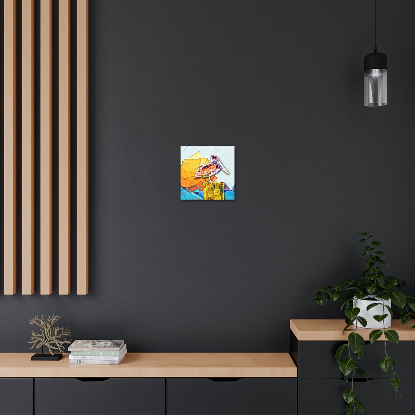 Polygonal Pelican Canvas Gallery Wraps