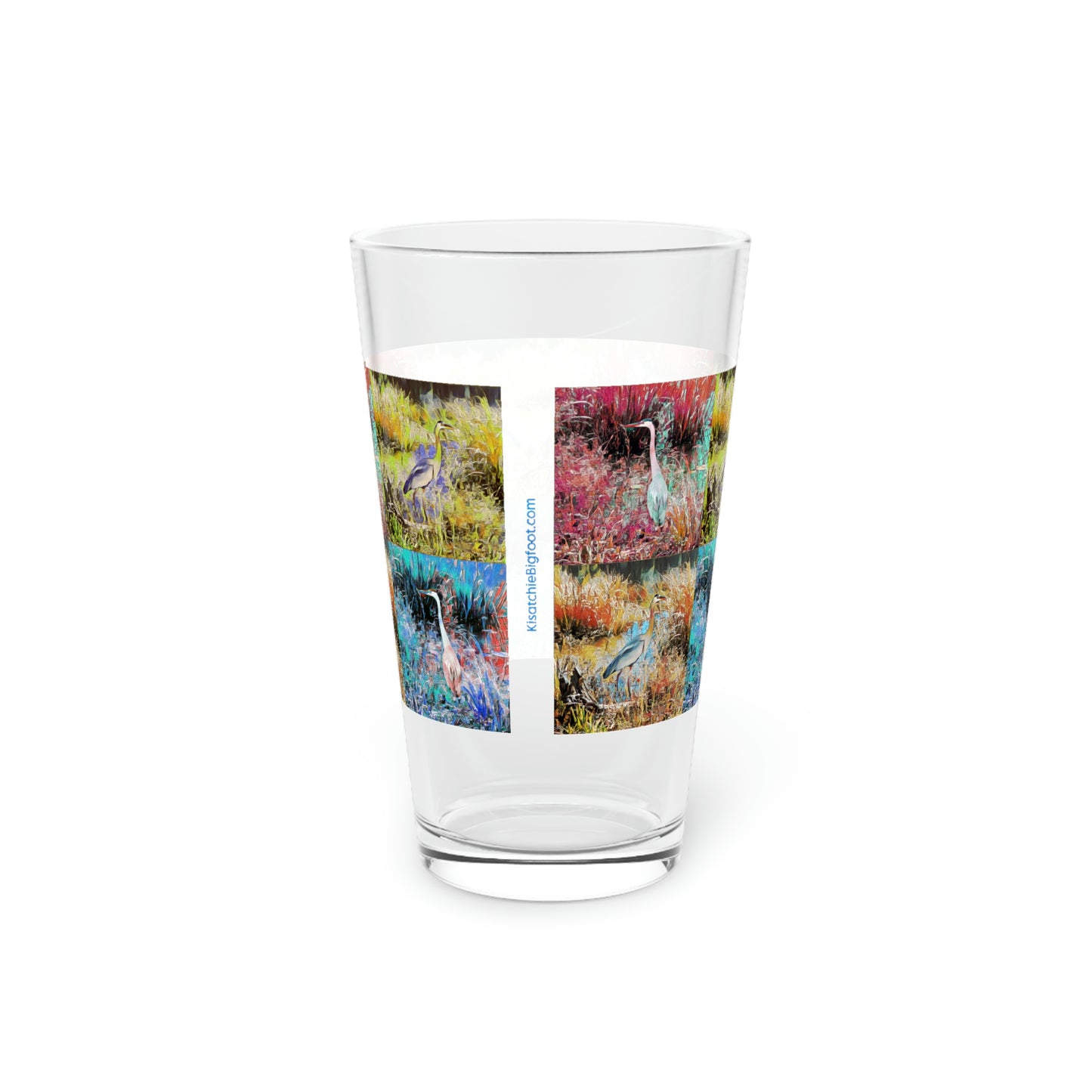 Great Blue Heron Clear Pint Glass