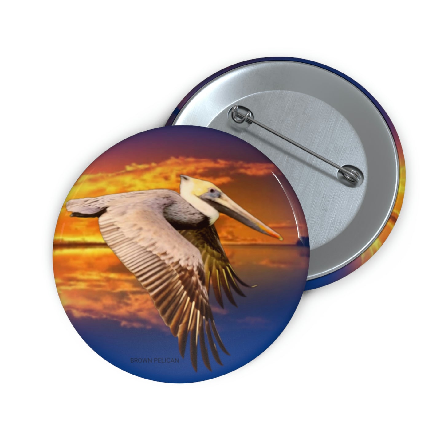 Louisiana Brown Pelican Buttons