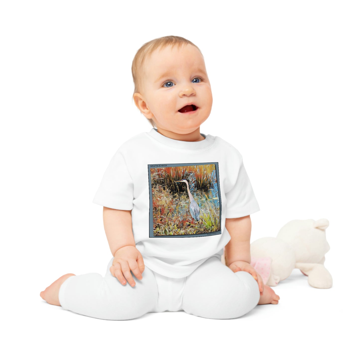 Great Blue Heron Baby T-Shirt