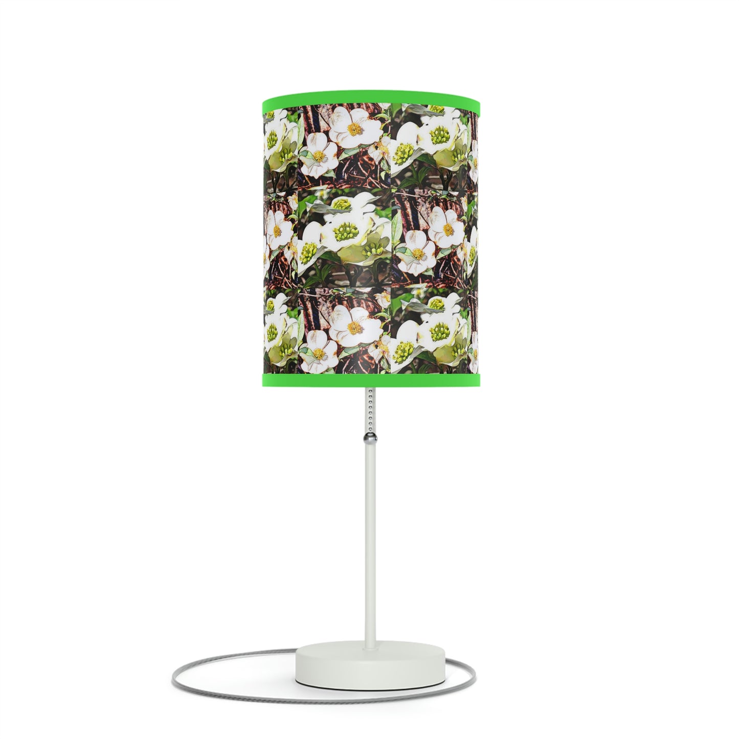 Dogwood Blossoms Lamp on a Stand