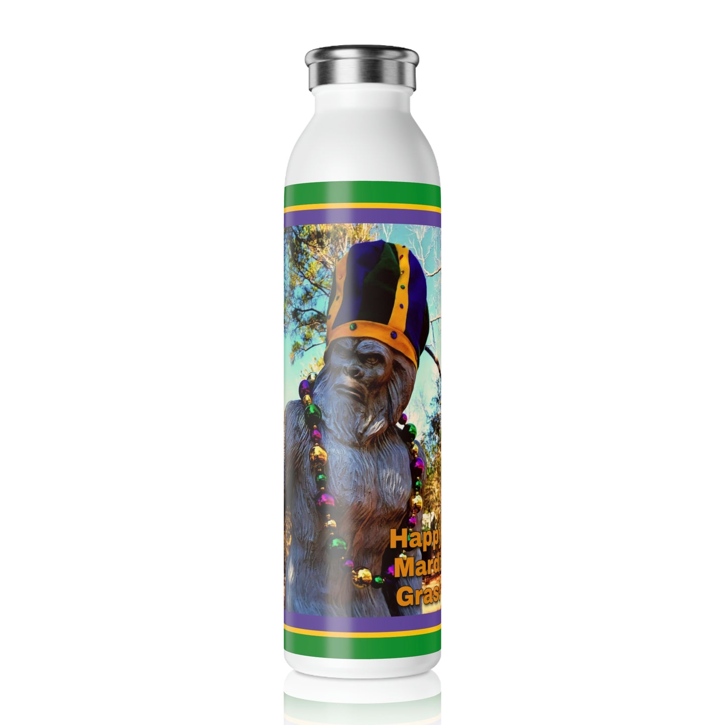 Mardi Gras with Bigfoot Water Bottle