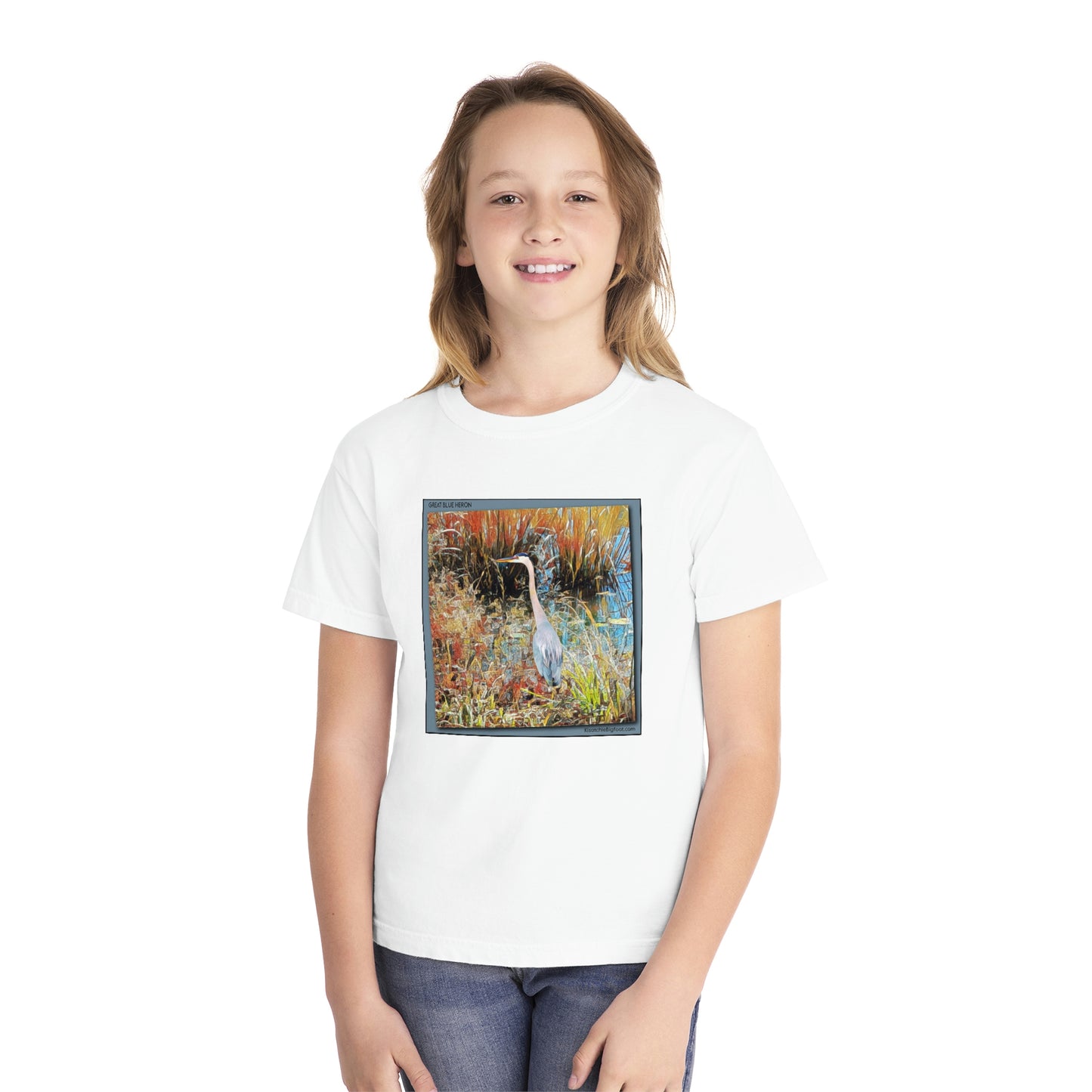 Unisex Youth Great Blue Heron T-Shirt