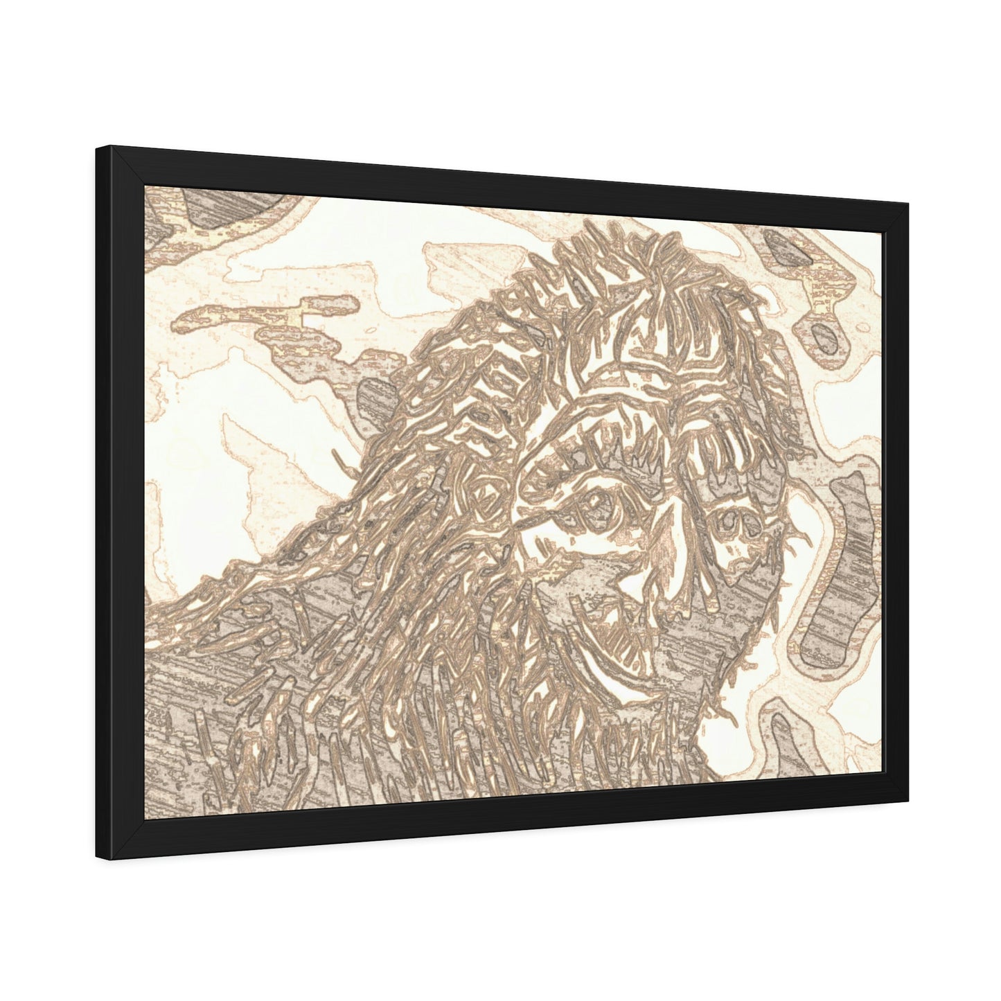 Framed Bigfoot Sketch Print