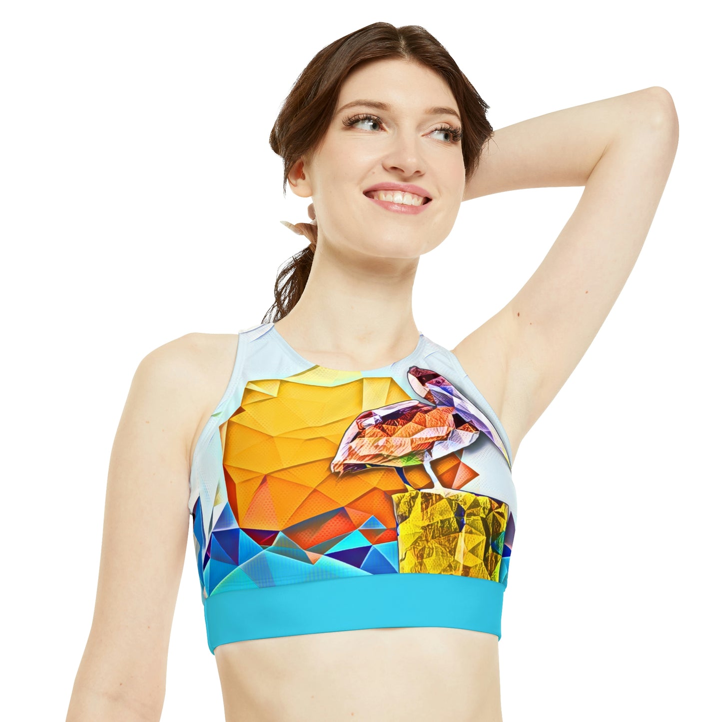 Pelican High Neck Crop Bikini Top