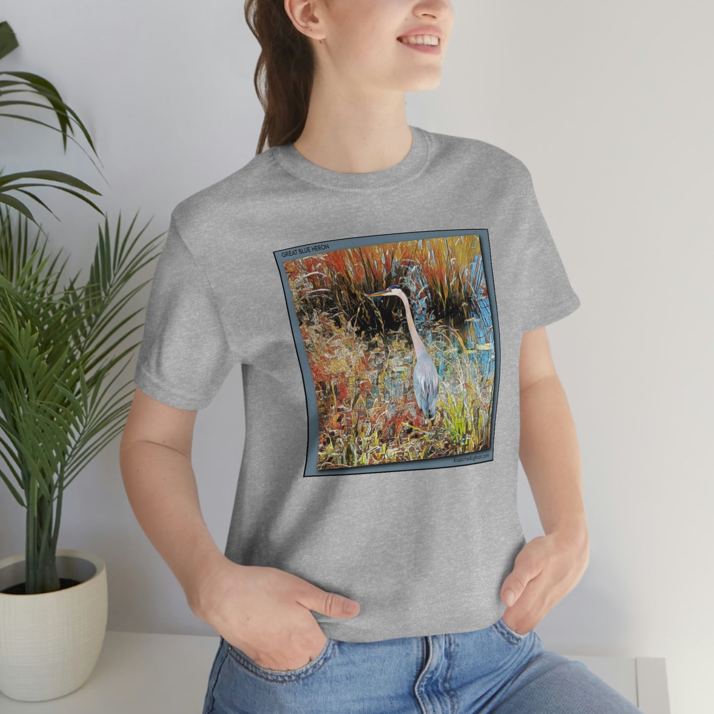 Unisex Great Blue Heron Jersey Tee