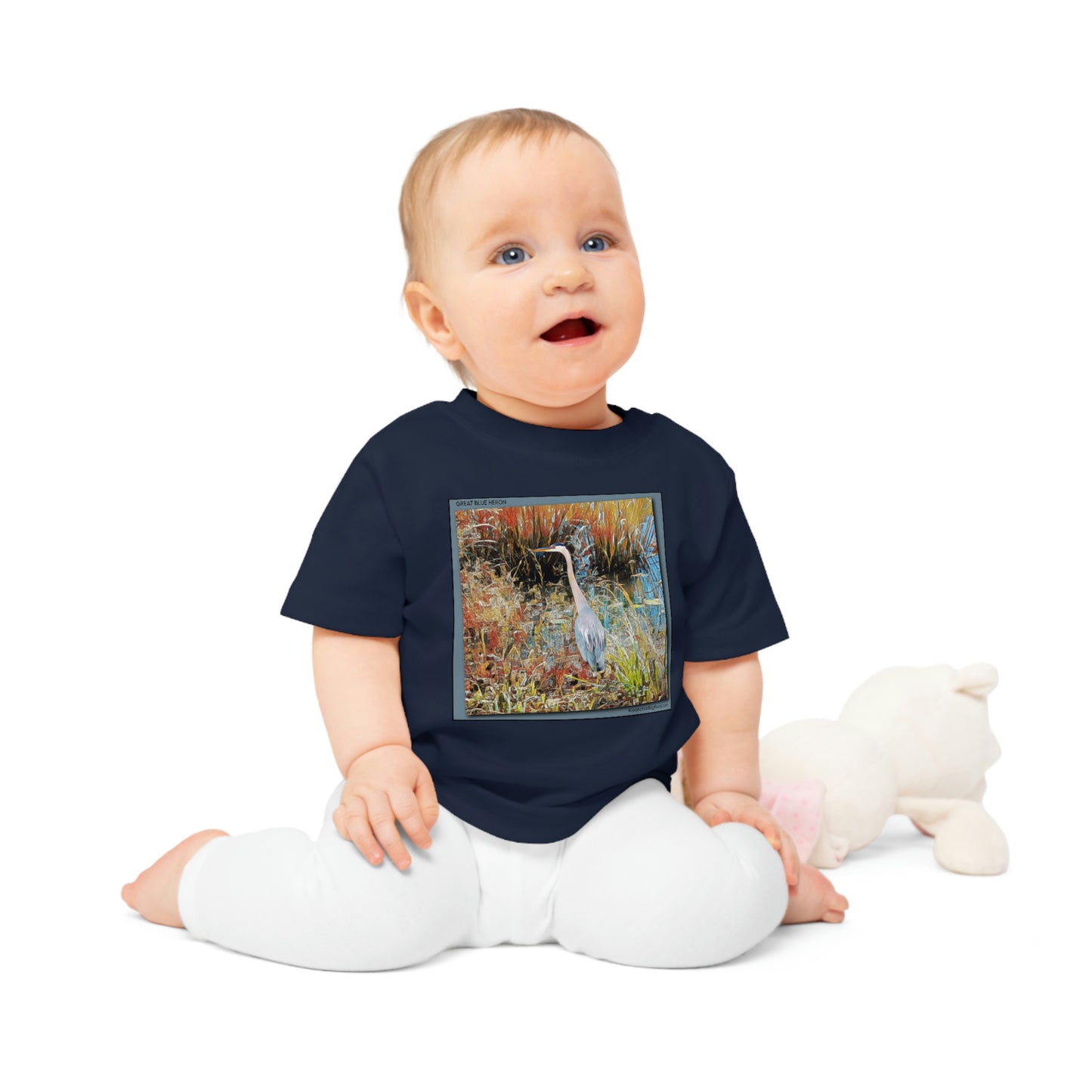 Great Blue Heron Baby T-Shirt