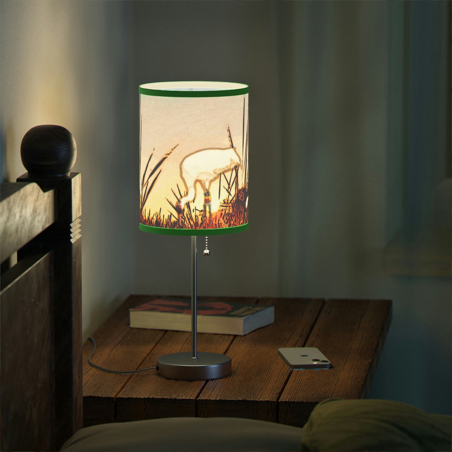 Whooping Cranes Lamp on a Stand