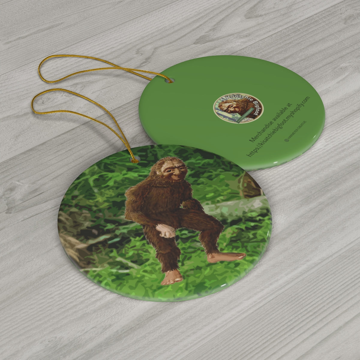 Ceramic Bigfoot Ornament