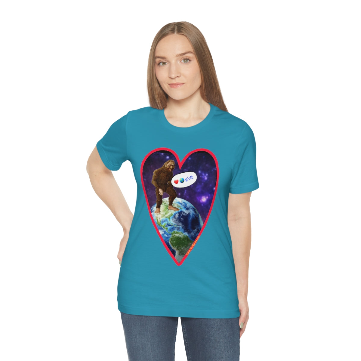 Love The Earth Y'all Bigfoot Jersey Tee