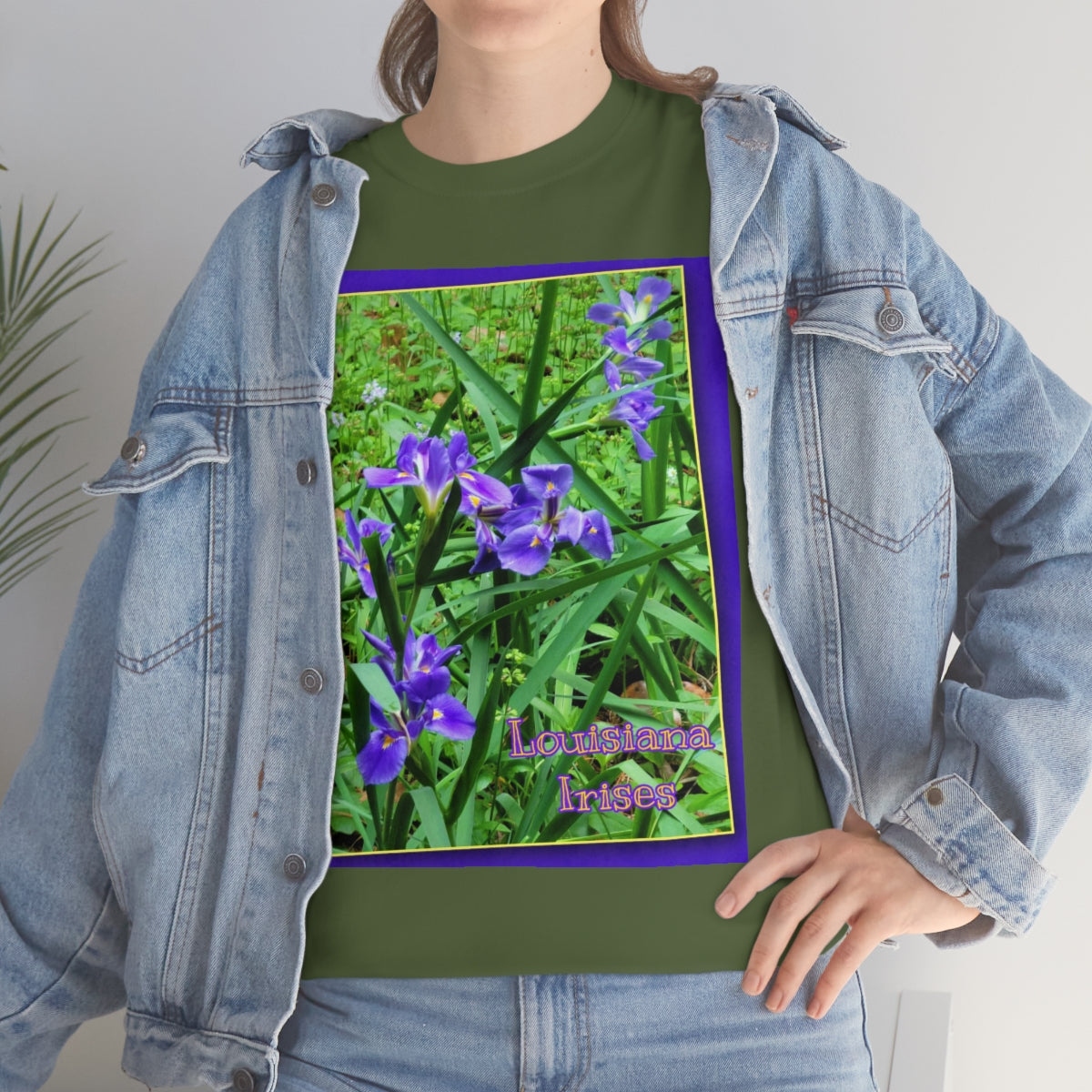 Unisex Louisiana Irises Heavy Cotton Tee