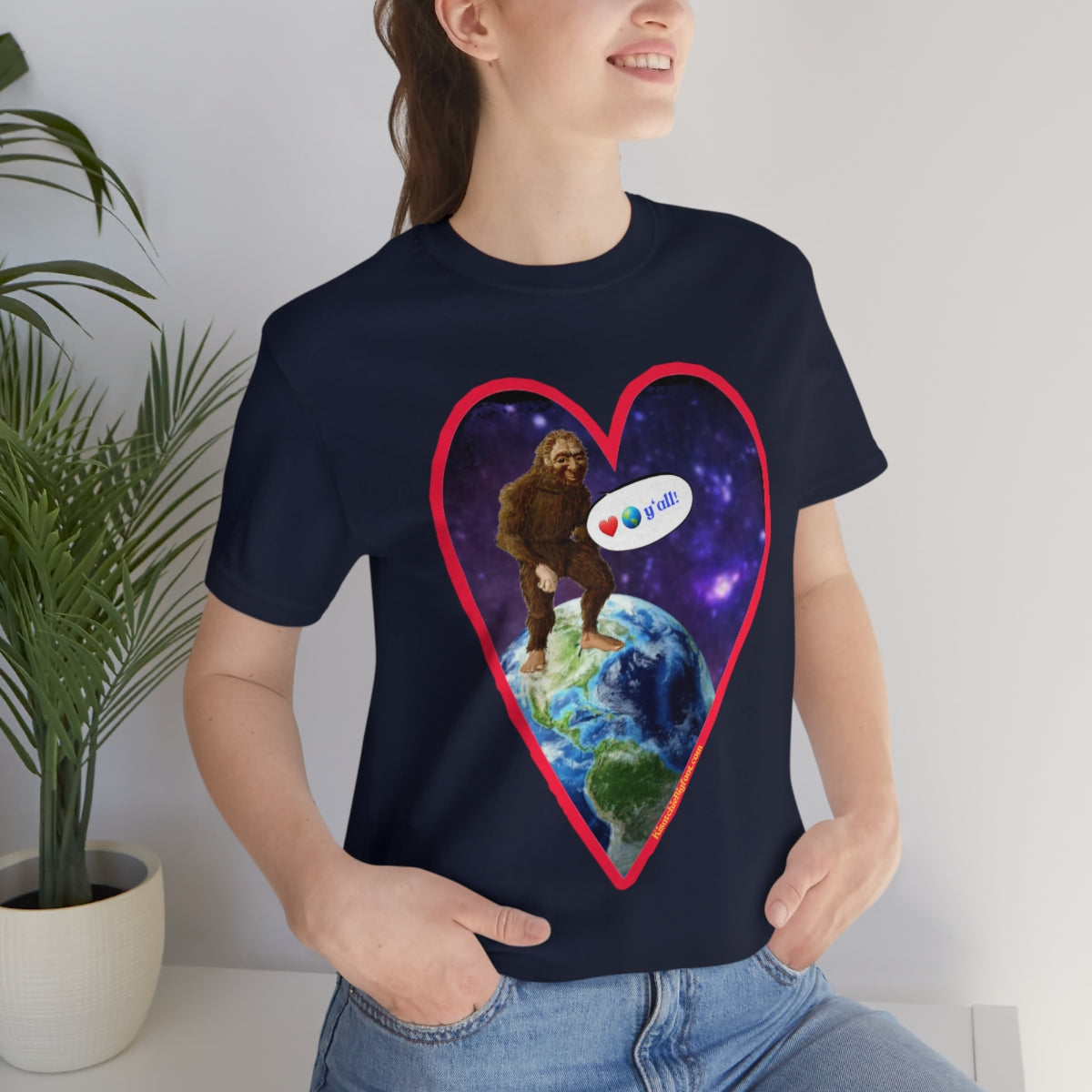 Love The Earth Y'all Bigfoot Jersey Tee