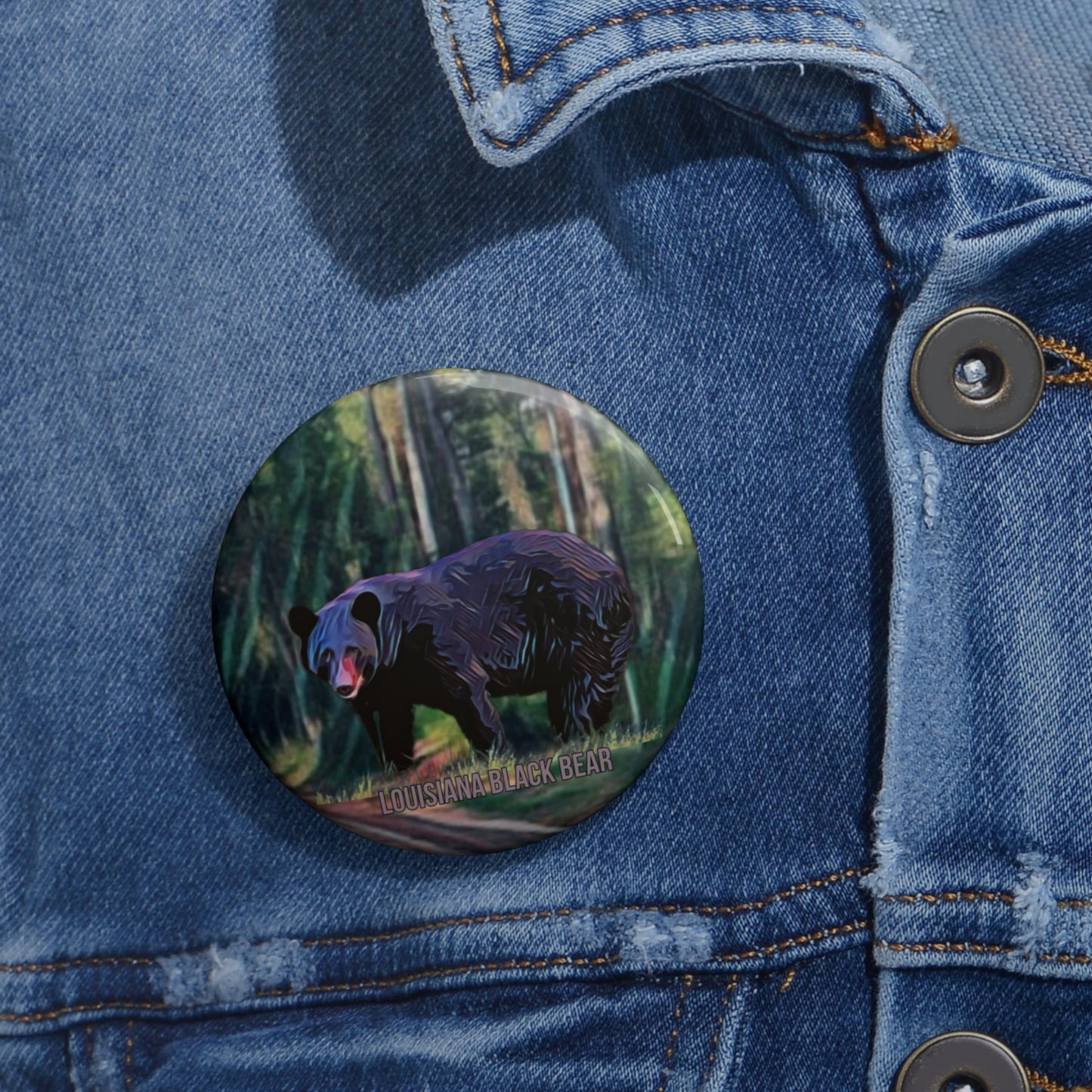 Louisiana Black Bear Buttons