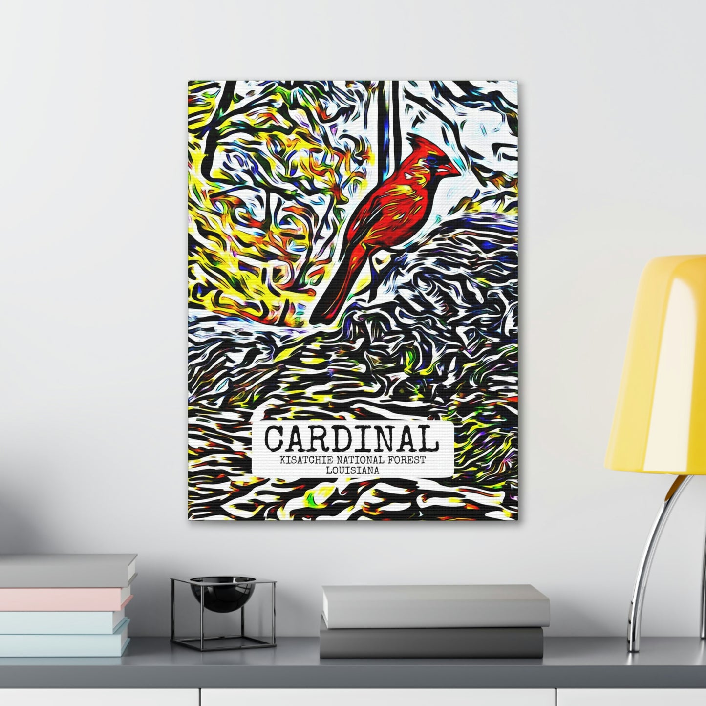 Cardinal in Kisatchie Canvas Gallery Wraps