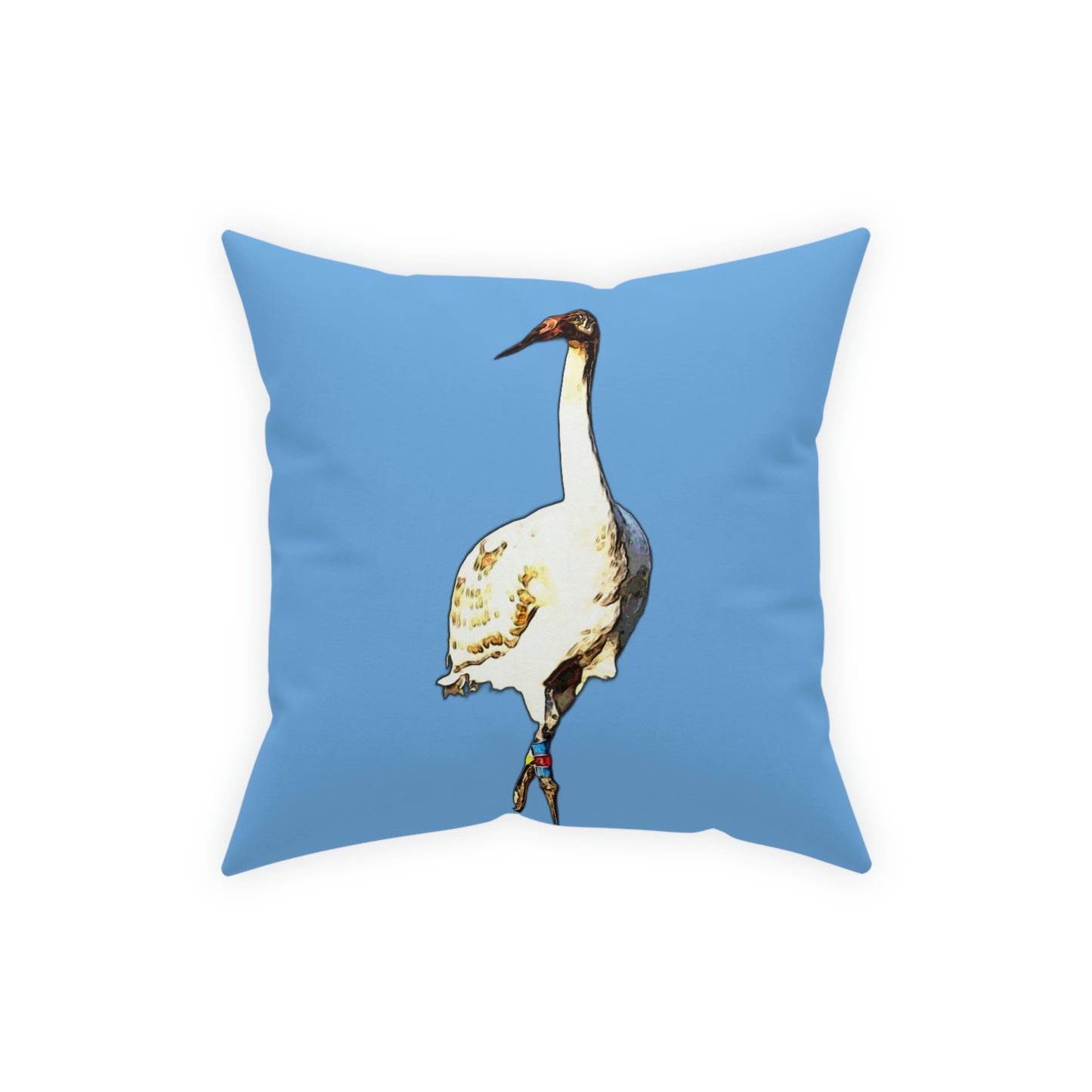 Whooping Crane Broadcloth Pillow