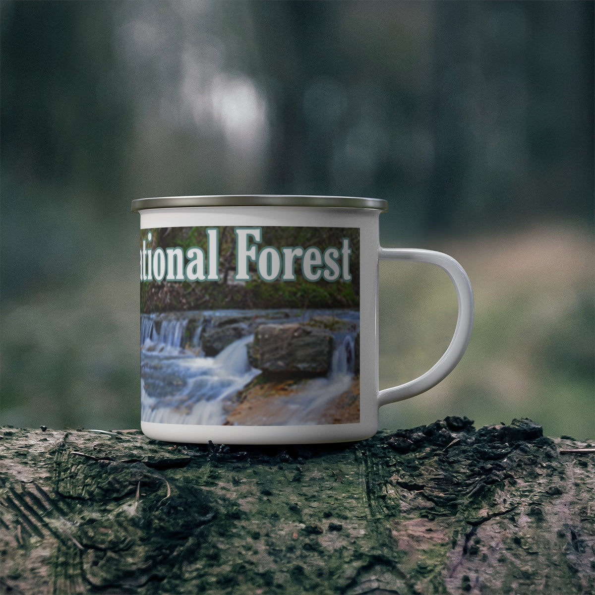 Enamel Kisatchie Bayou Camping Mug