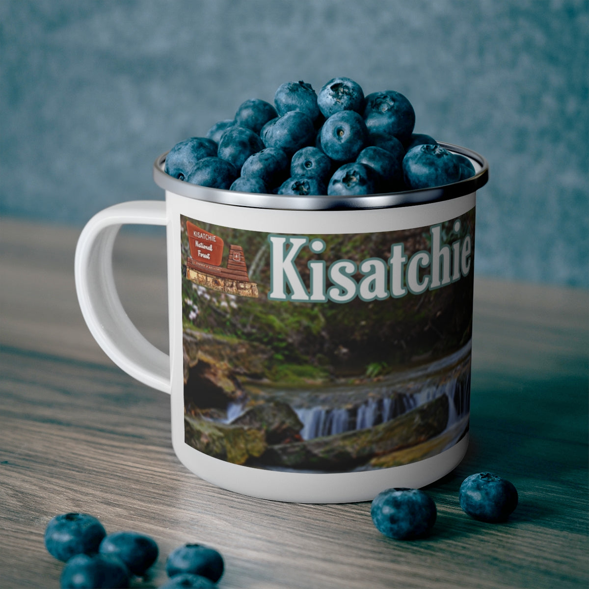 Enamel Kisatchie Bayou Camping Mug