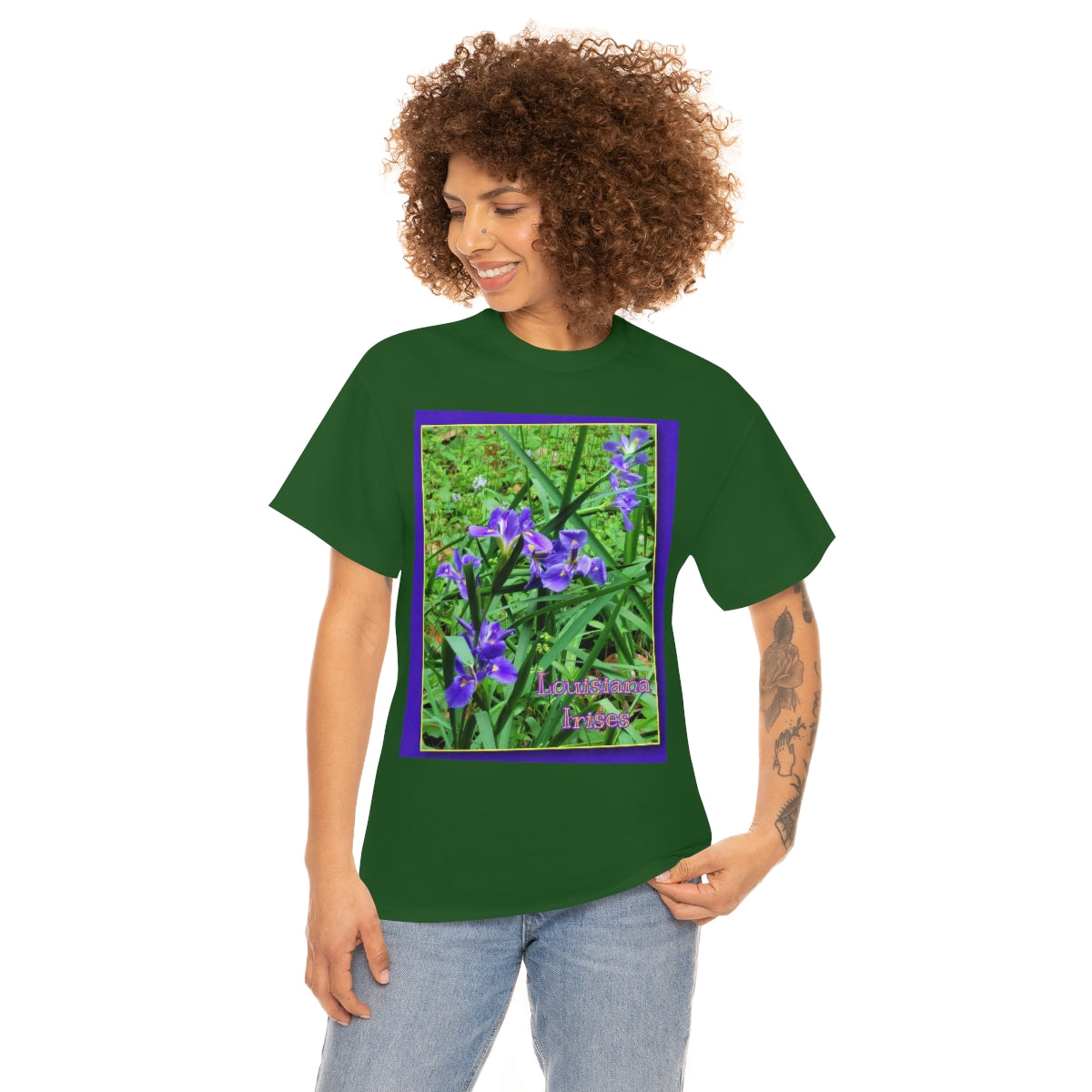 Unisex Louisiana Irises Heavy Cotton Tee