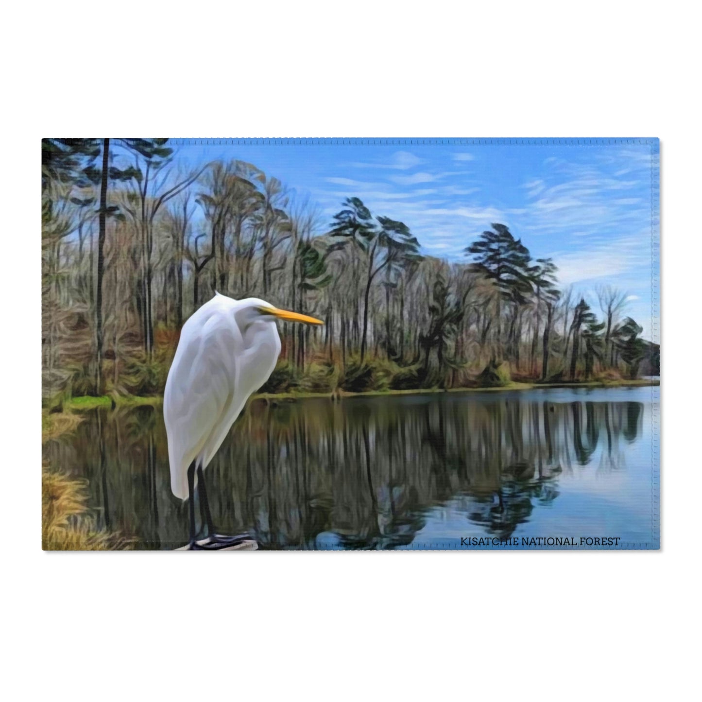 Egret at Valentine Lake Rugs