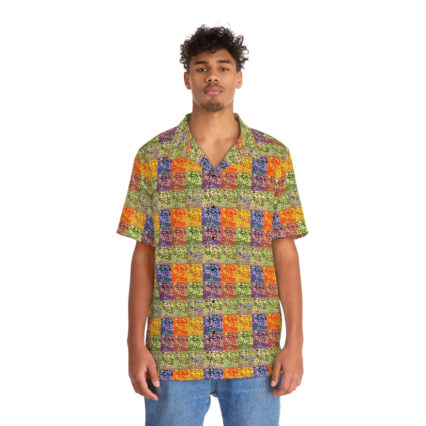 Men's Hawaiian-Style Kisatchie Daisies Shirt