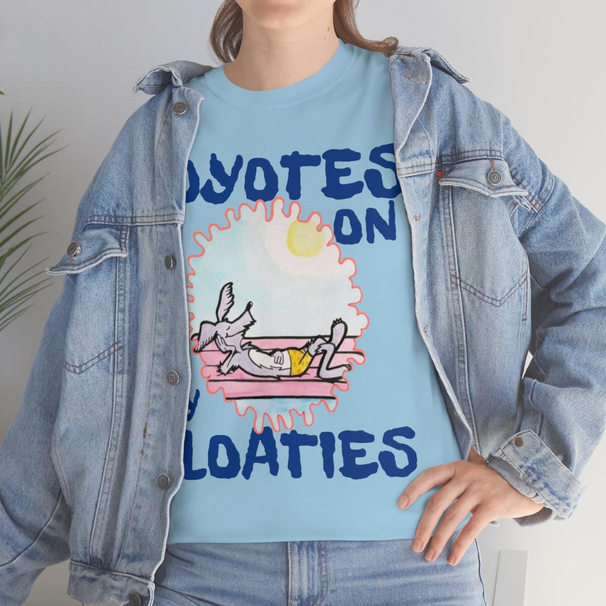 Unisex Coyotes on my Floaties Heavy Cotton Tee