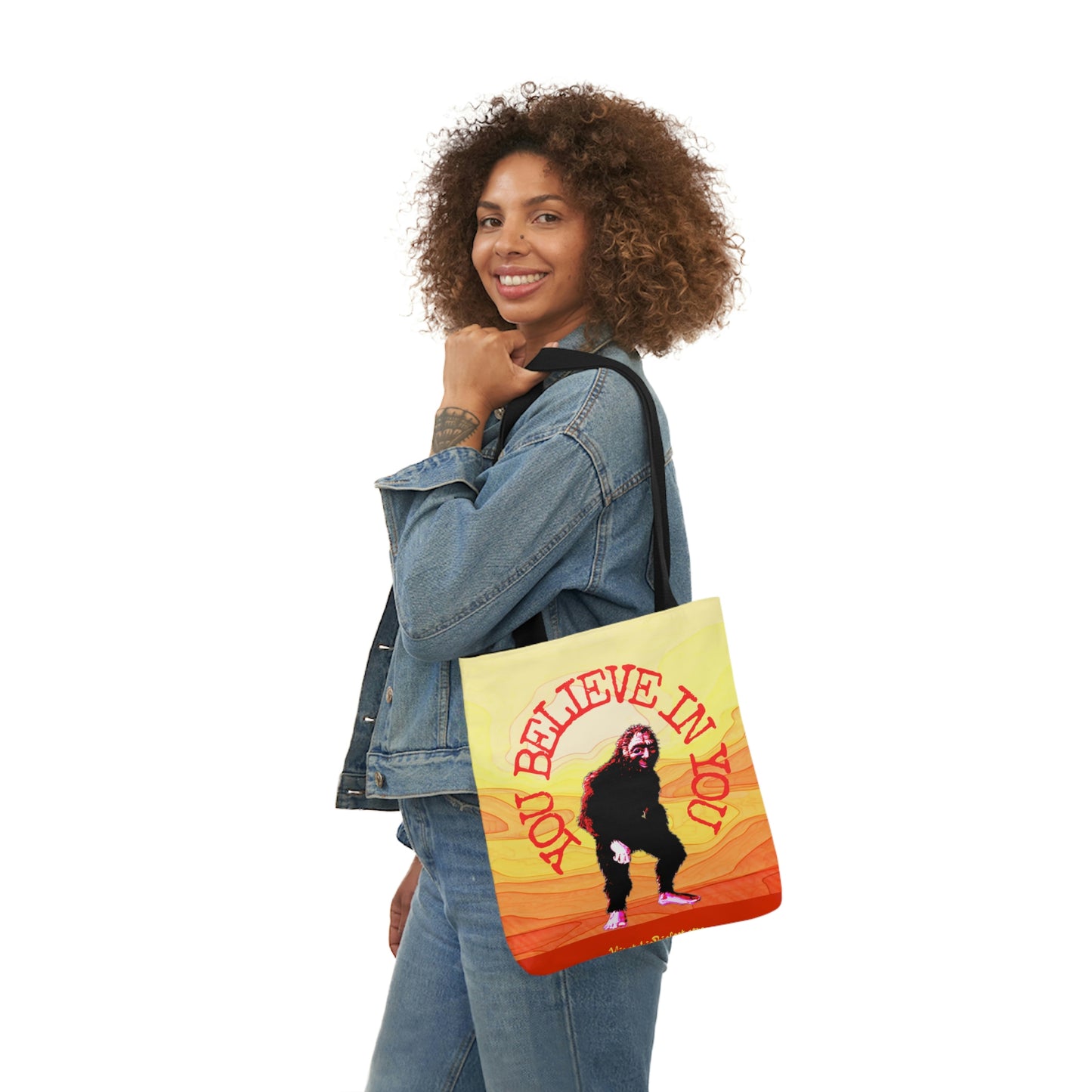 Bigfoot's Believe in You Polyester Canvas Tote Bag