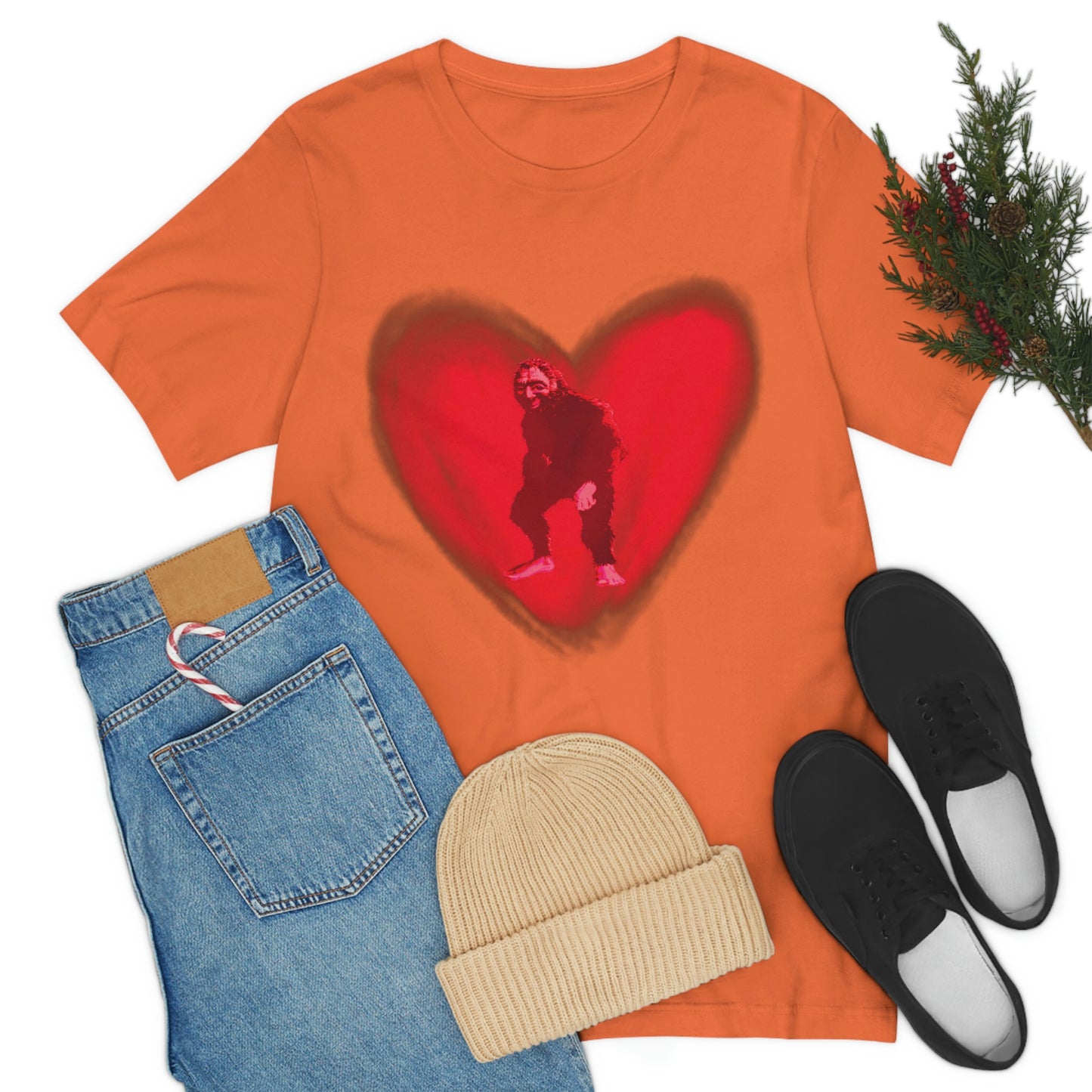 Unisex Bigfoot in My Heart Jersey Tee