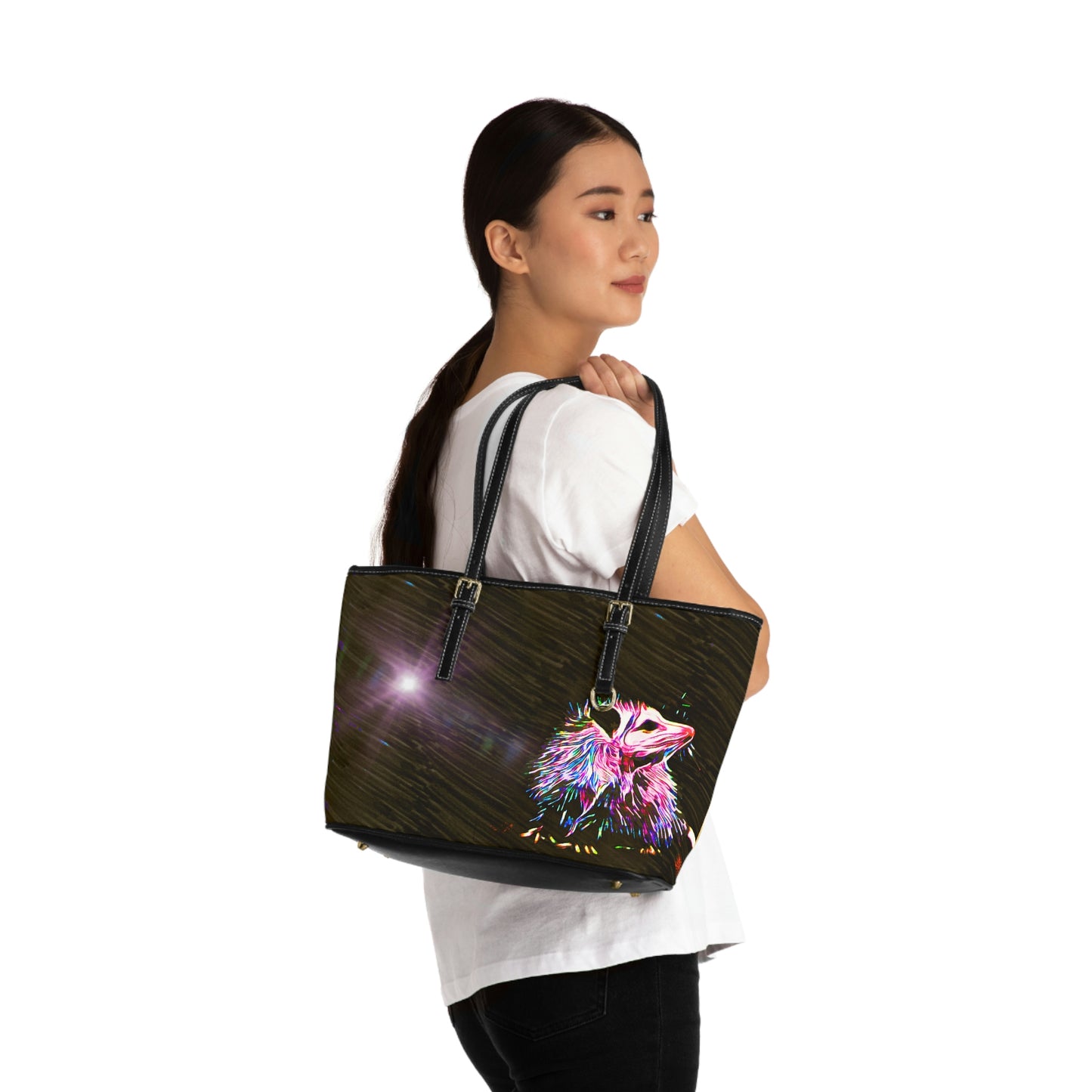 Opossum Under Night Sky Shoulder Bag