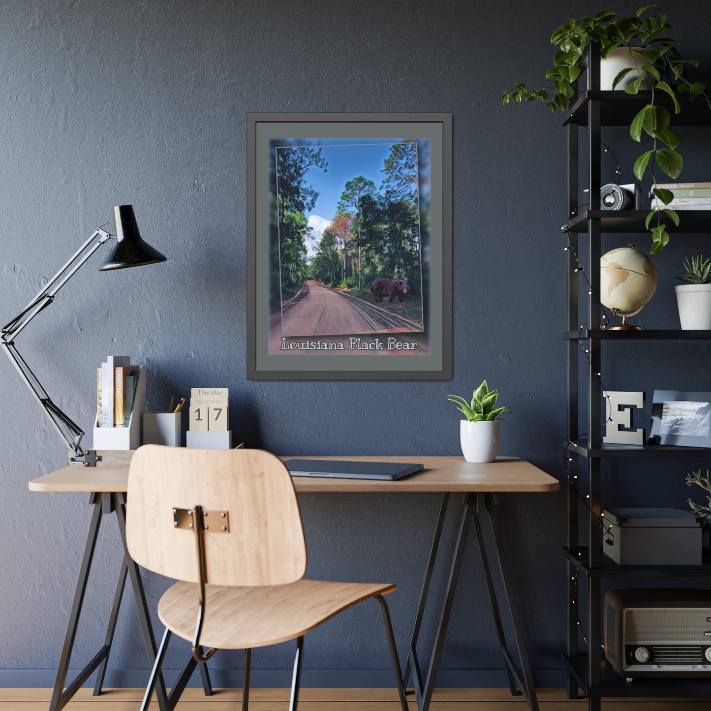 Framed Louisiana Black Bear Paper Posters