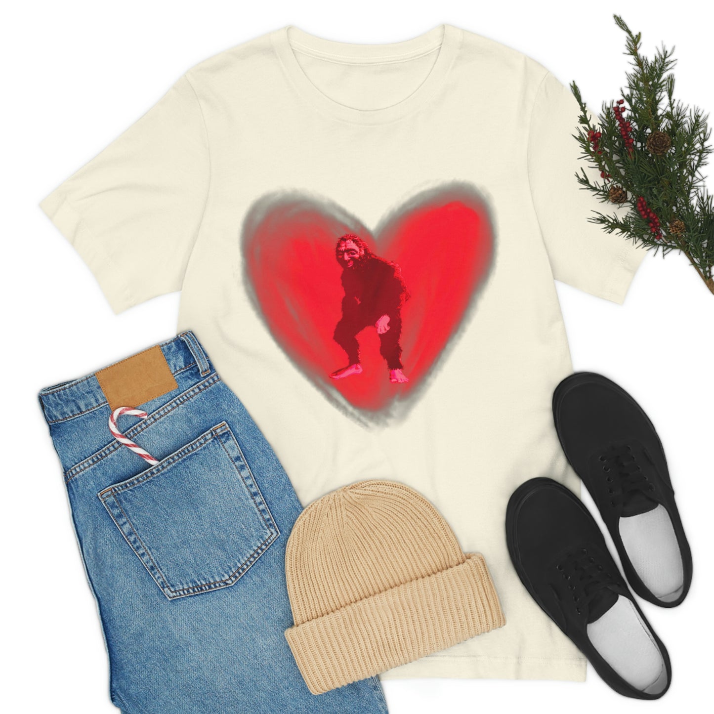 Unisex Bigfoot in My Heart Jersey Tee