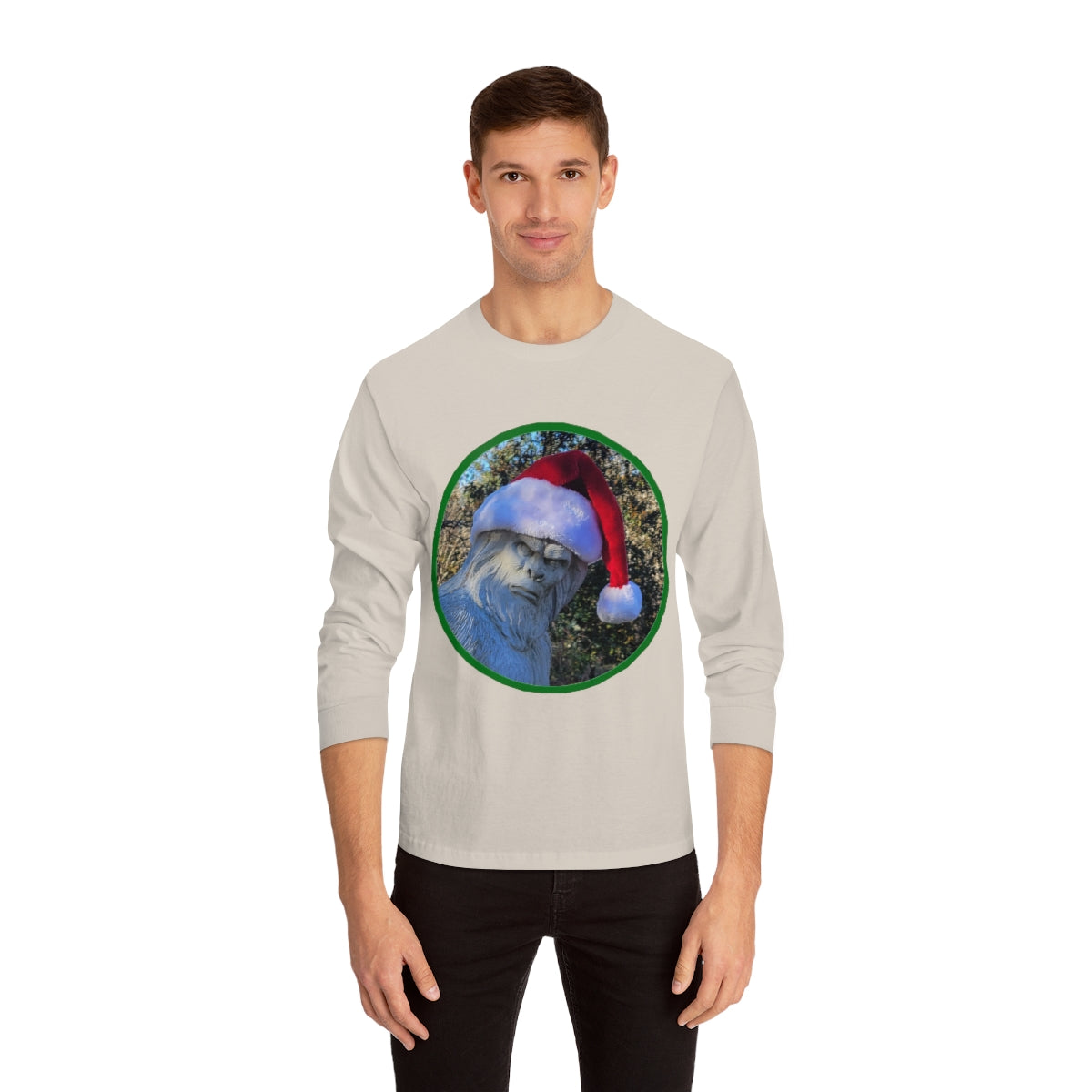 Unisex Bigfoot Santa Long Sleeve Tee