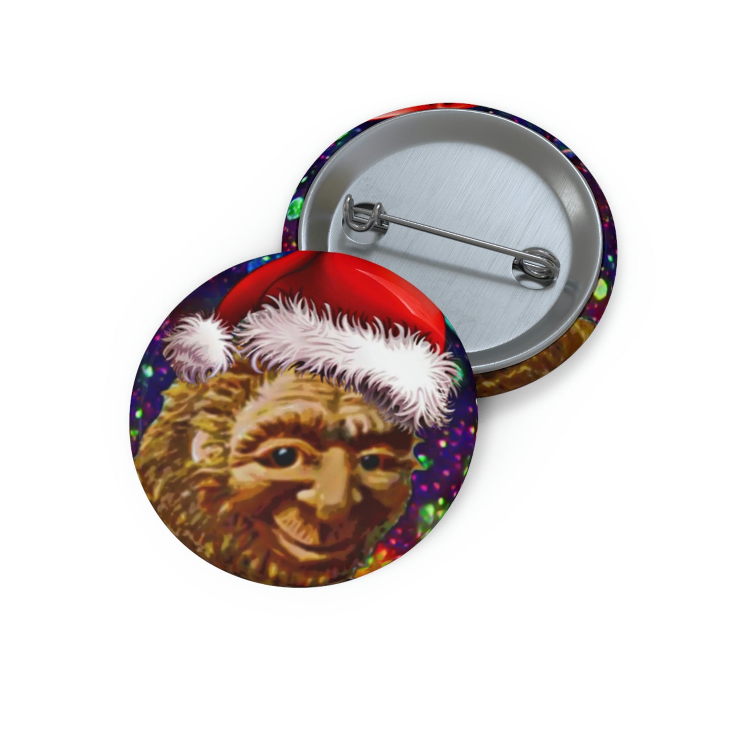 Santa Bigfoot Buttons