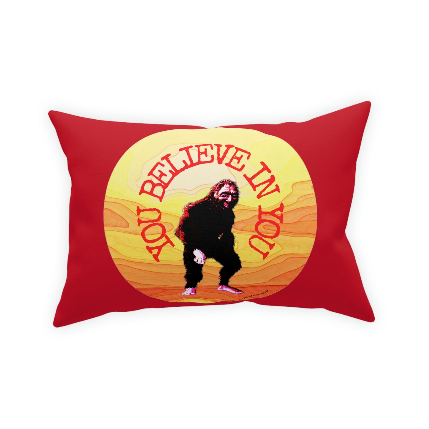 Bigfoot's Believe in You Broadcloth Pillow