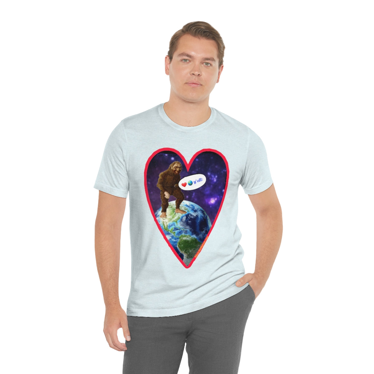 Love The Earth Y'all Bigfoot Jersey Tee