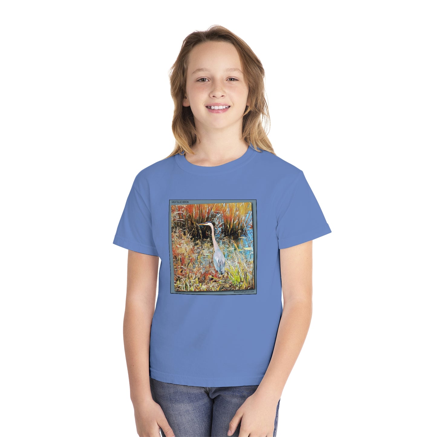 Unisex Youth Great Blue Heron T-Shirt