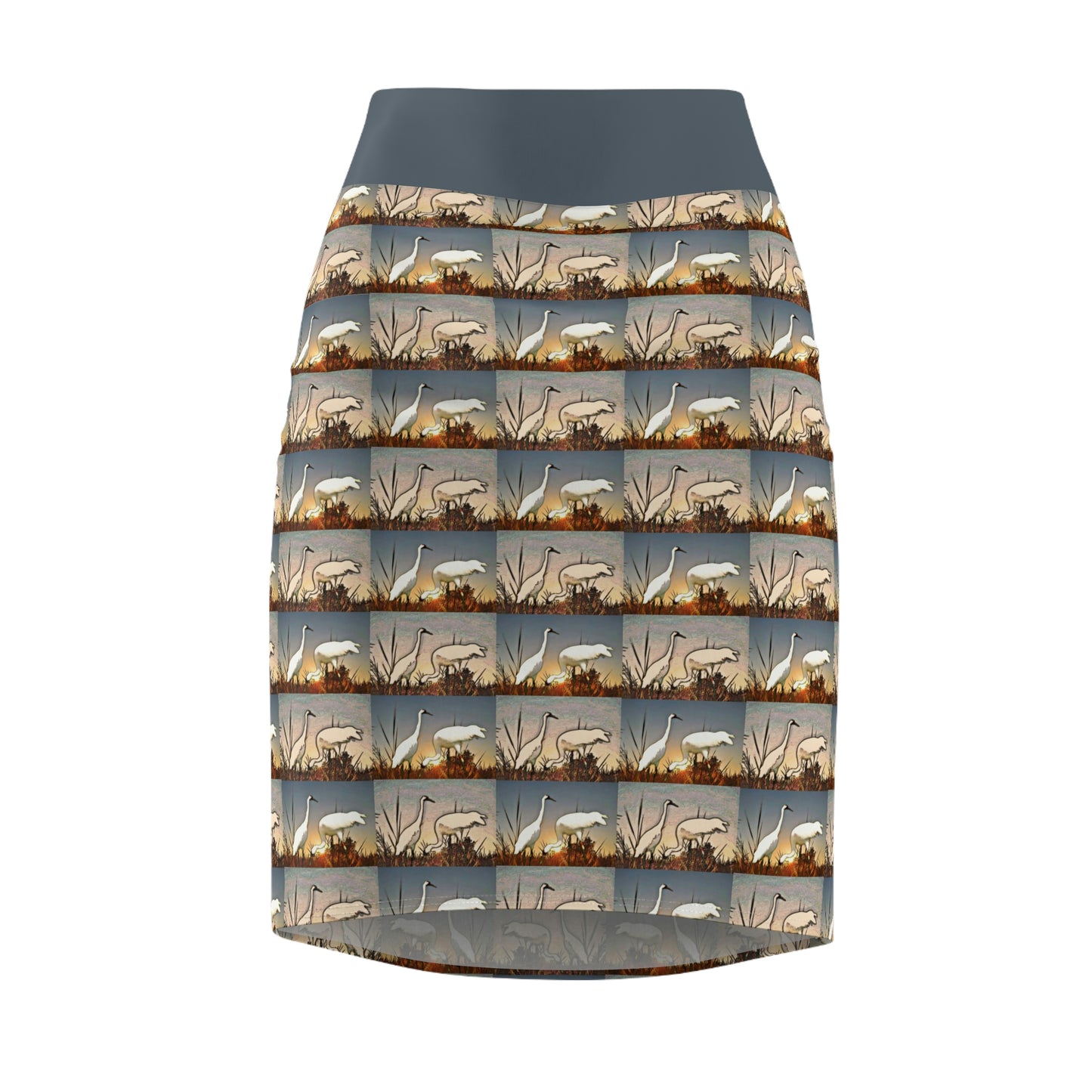 Whooping Cranes Pencil Skirt