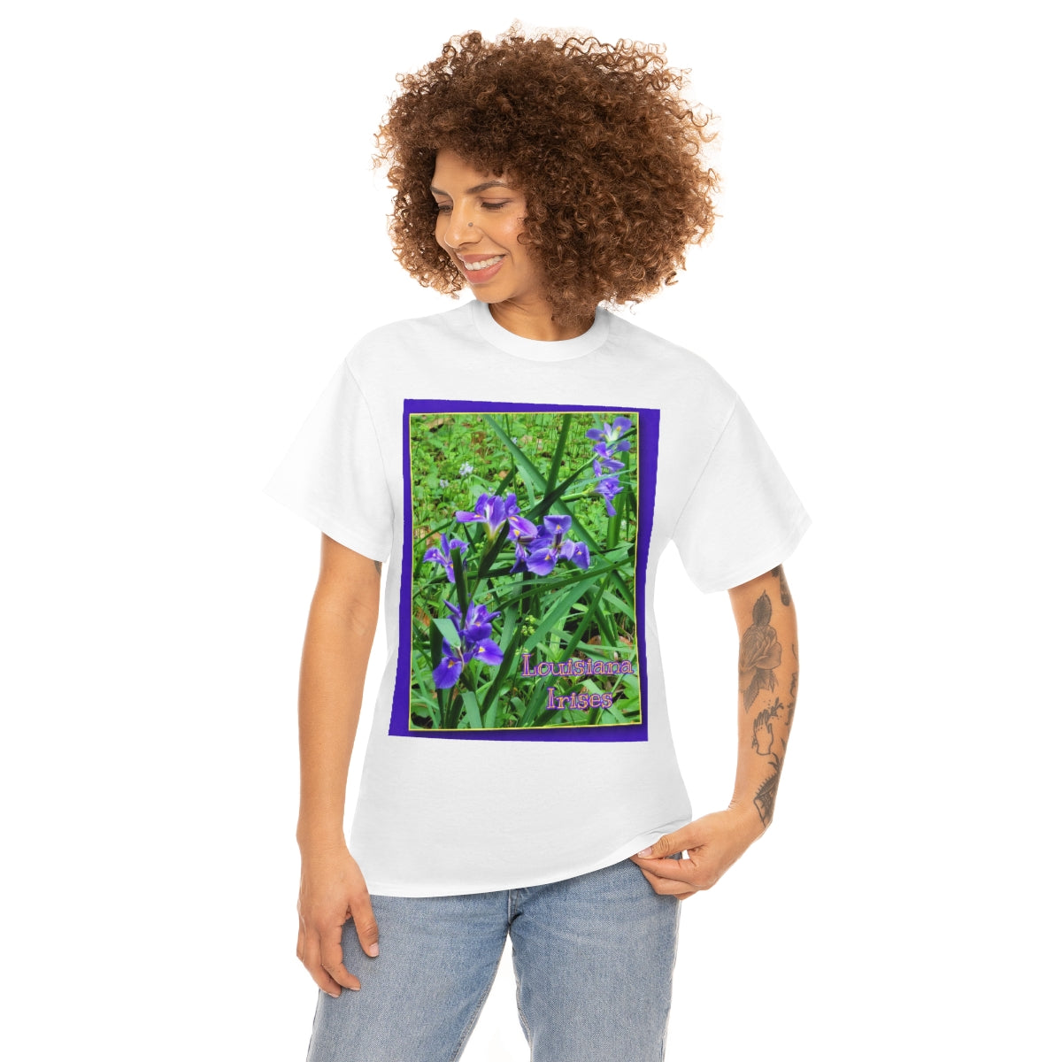 Unisex Louisiana Irises Heavy Cotton Tee