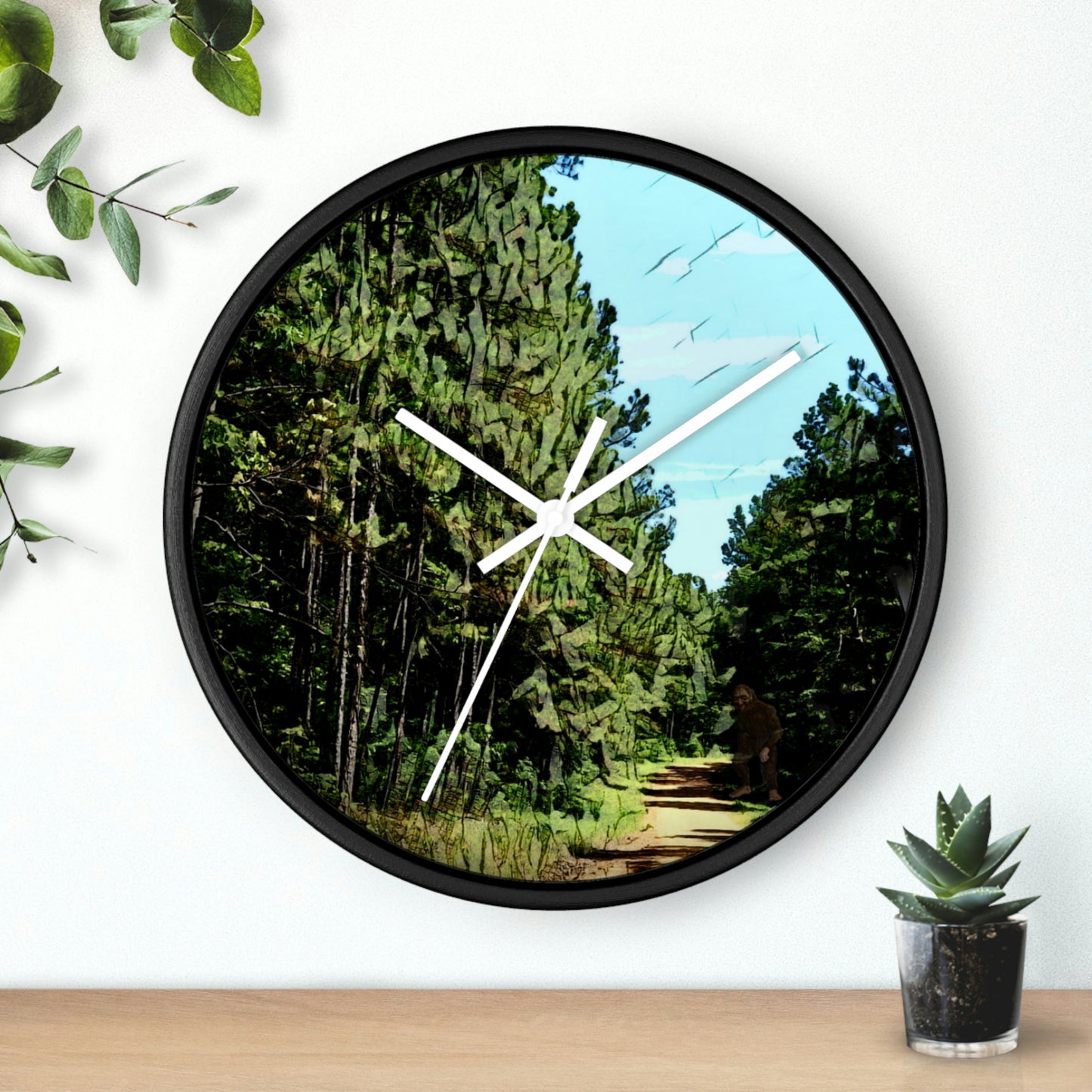 Kisatchie Bigfoot in Shadow Wall Clocks