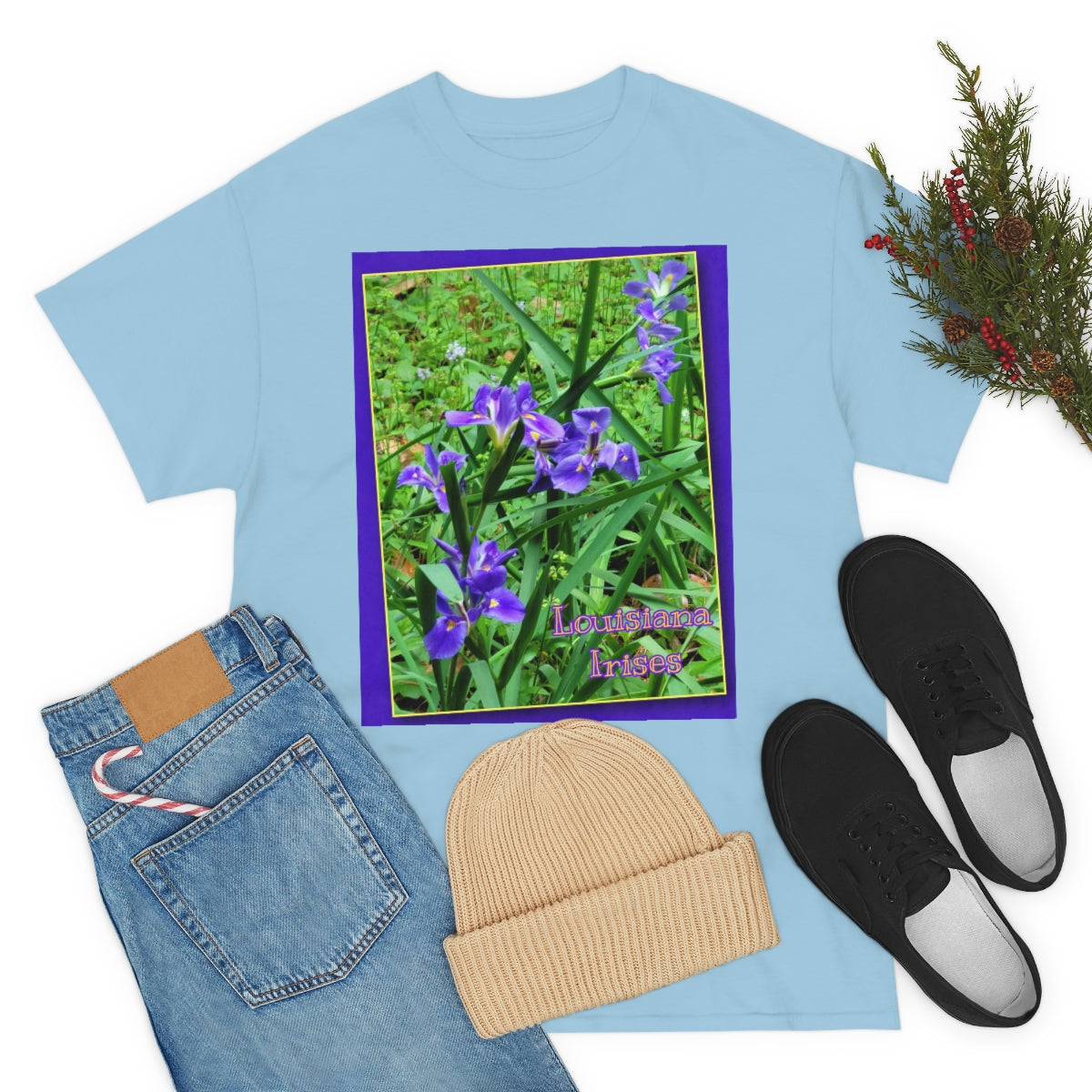 Unisex Louisiana Irises Heavy Cotton Tee