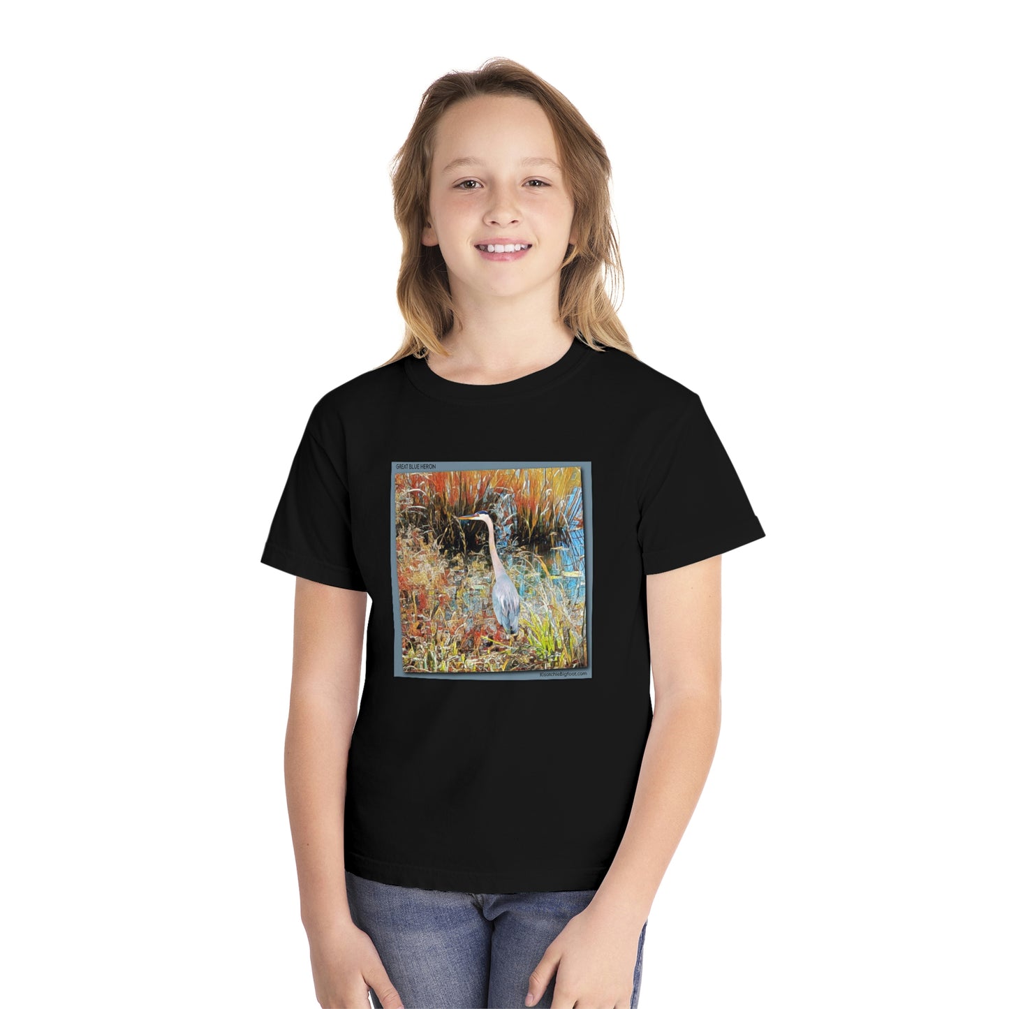 Unisex Youth Great Blue Heron T-Shirt