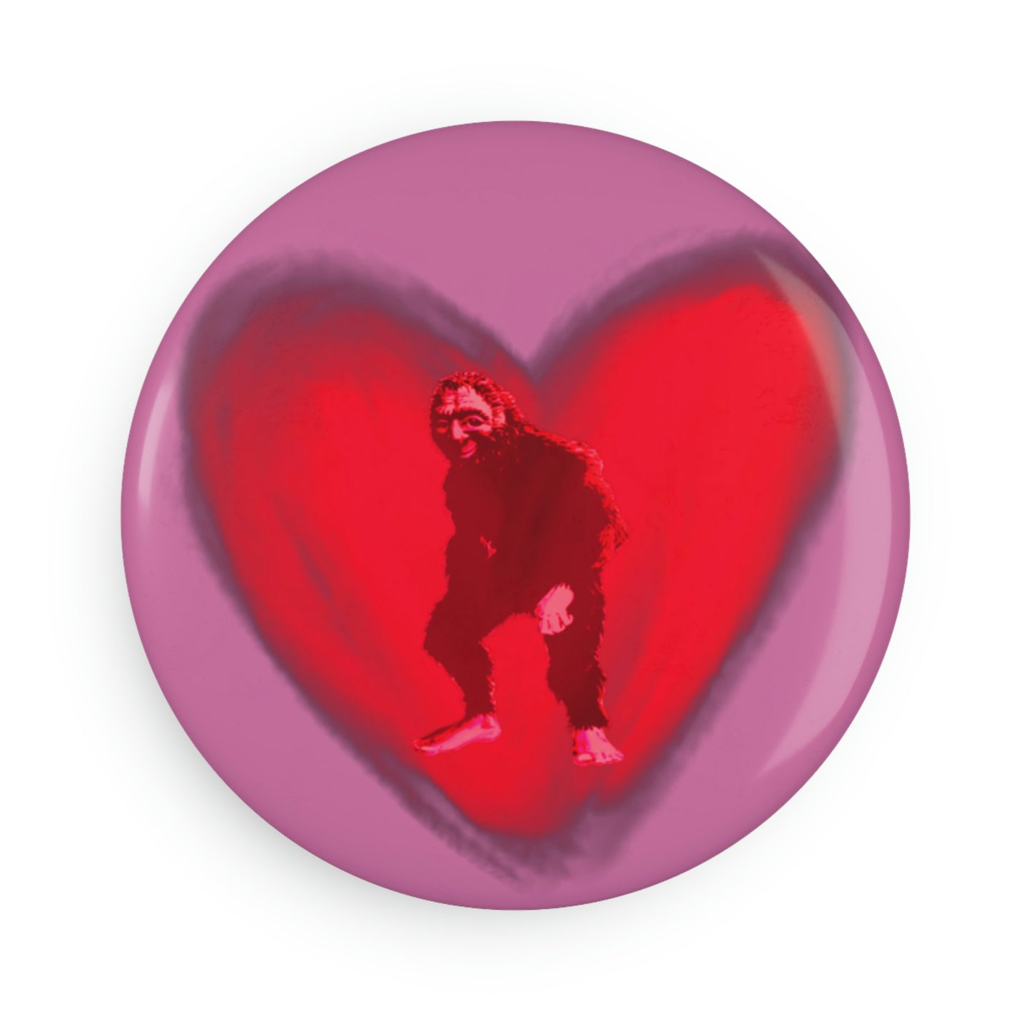 Round Bigfoot in My Heart Magnets