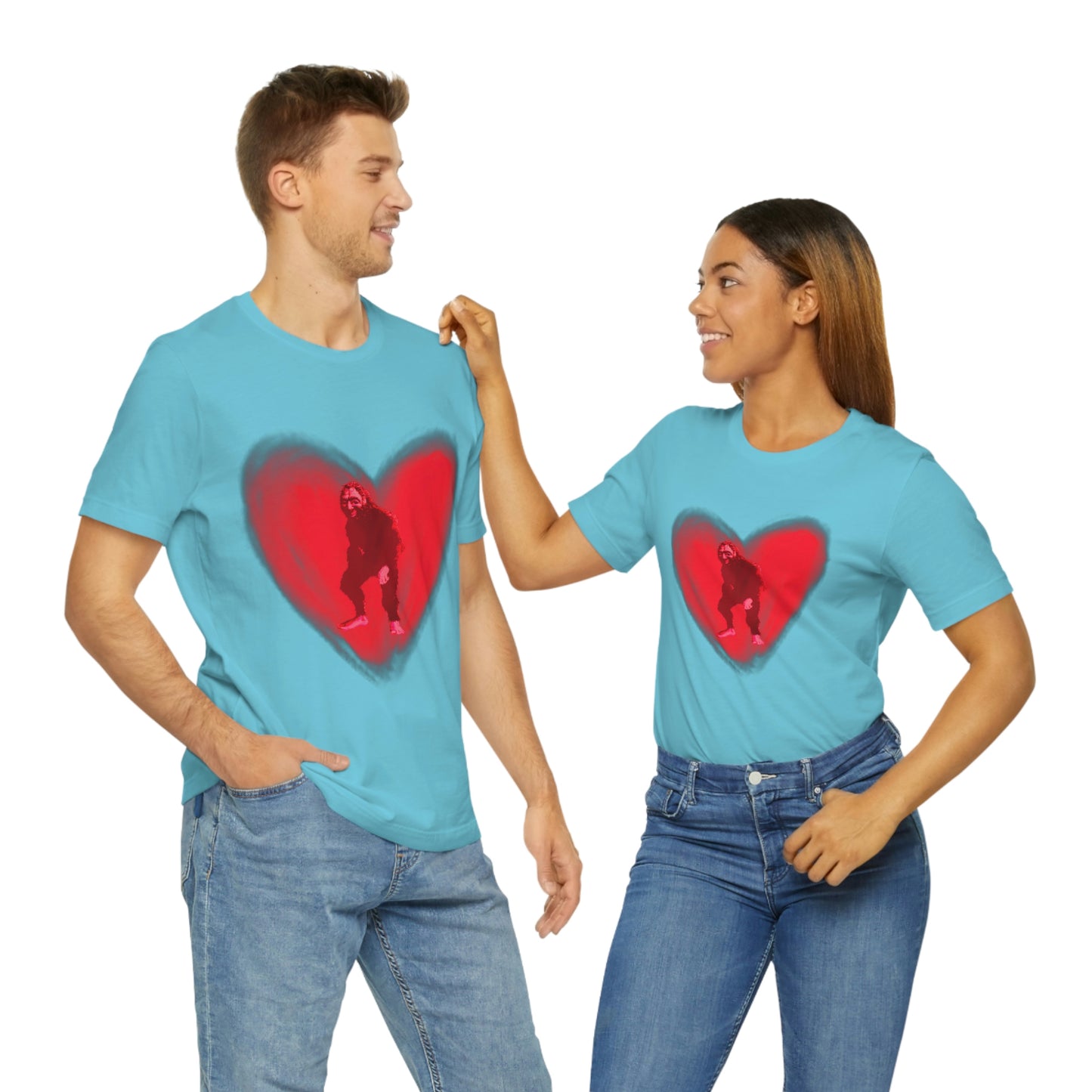 Unisex Bigfoot in My Heart Jersey Tee