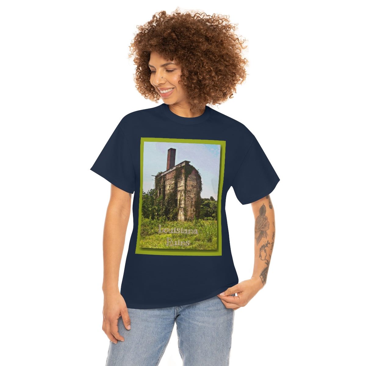 Unisex Louisiana Ruins Heavy Cotton Tee