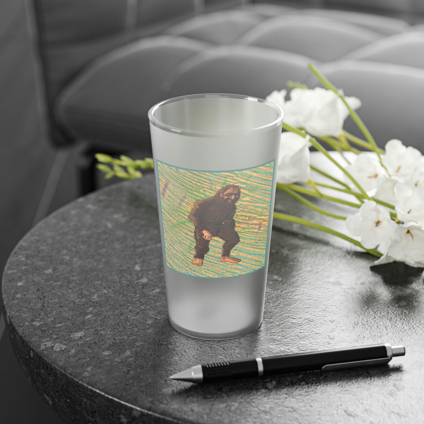 Bigfoot Frosted Pint Glass, 16oz