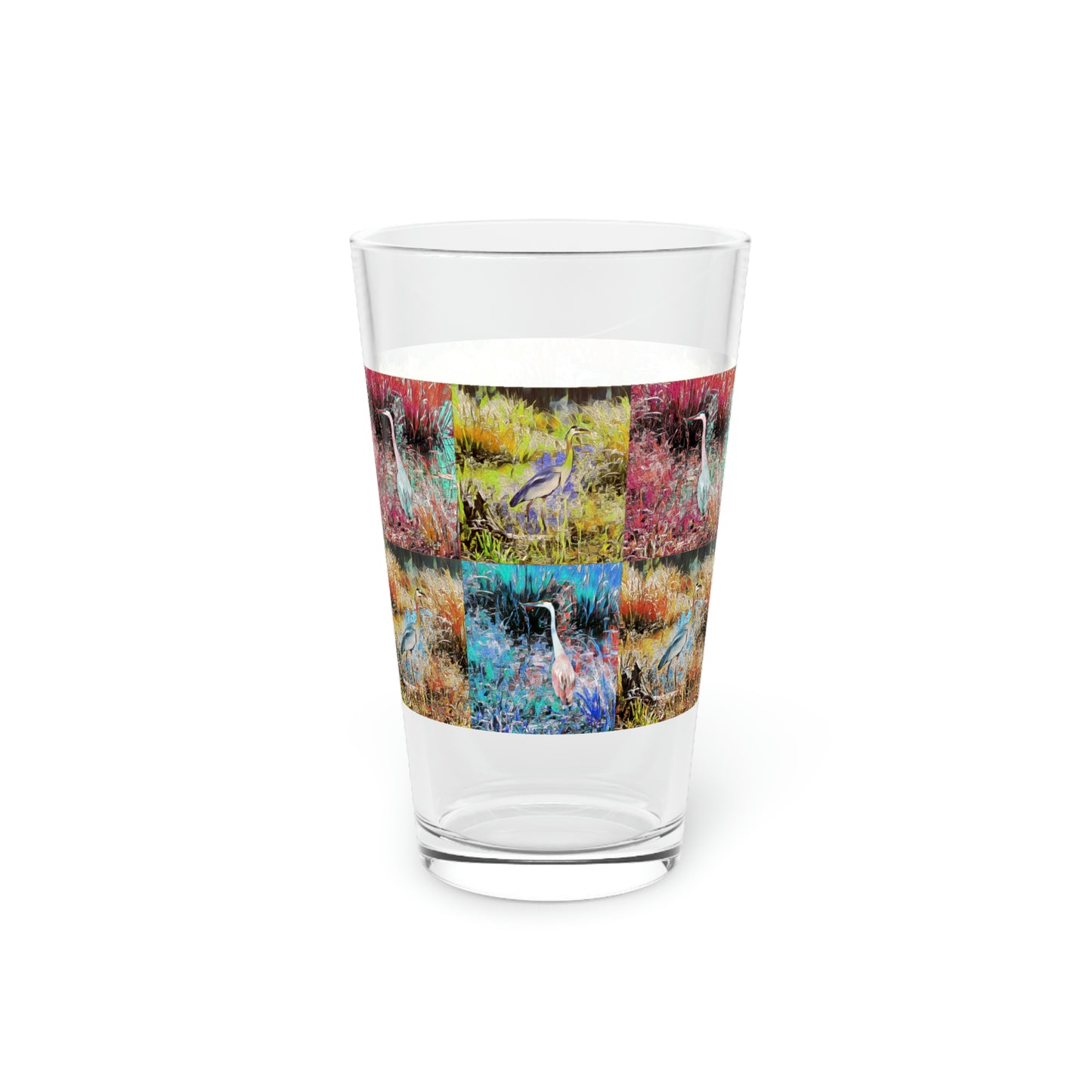 Great Blue Heron Clear Pint Glass