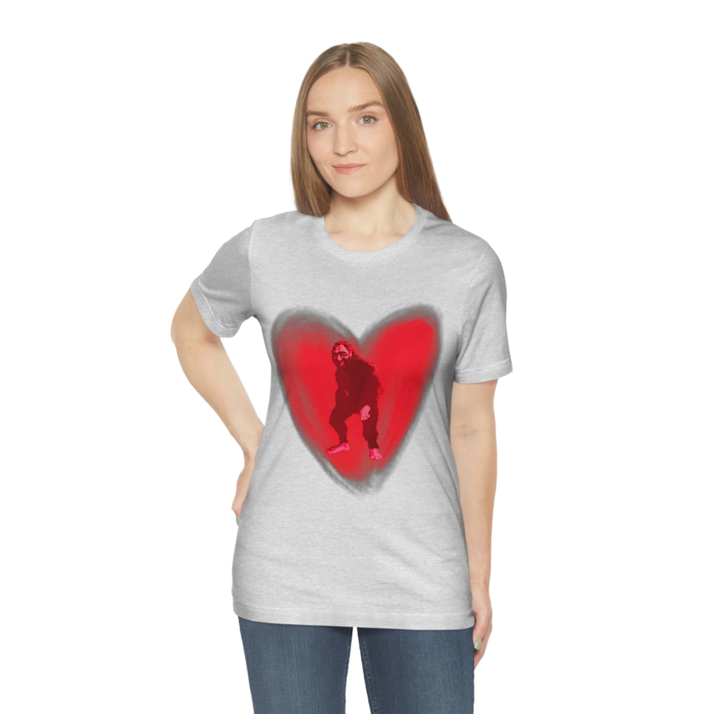 Unisex Bigfoot in My Heart Jersey Tee