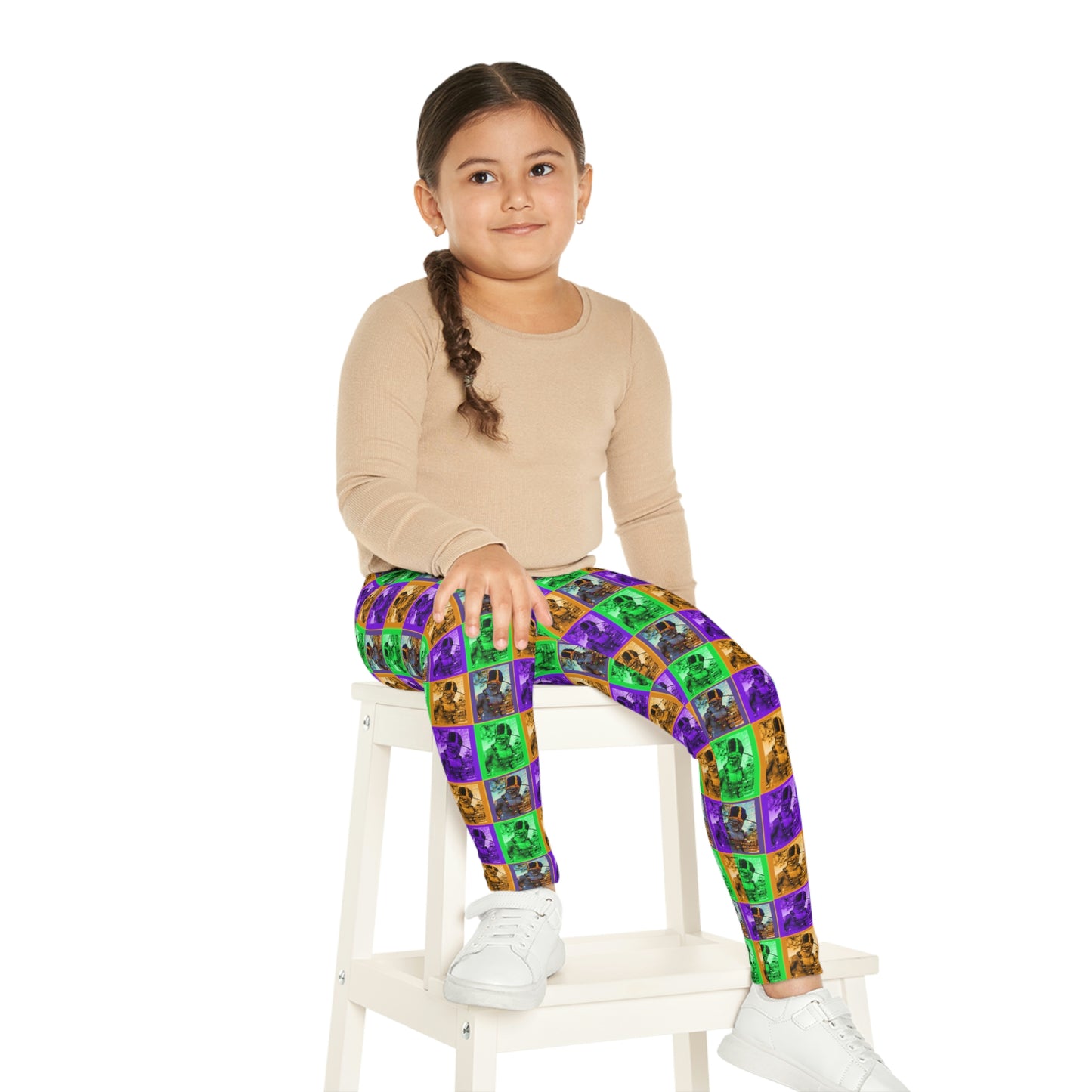 Bigfoot's Mardi Gras Kids Leggings